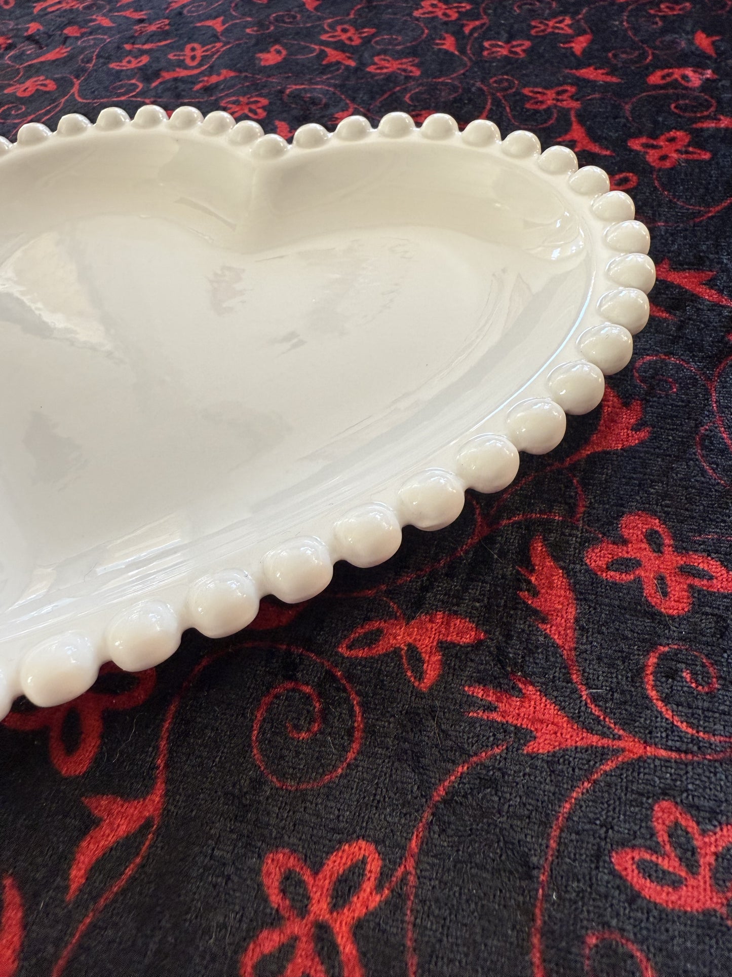 Assiette / vide poche coeur en céramique