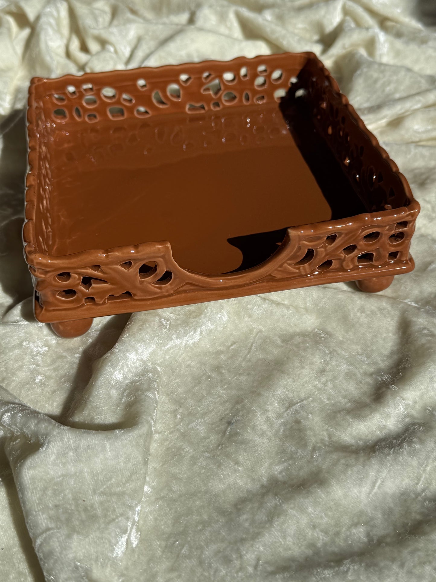 Range-serviettes marron en céramique La Maison d'Emilie