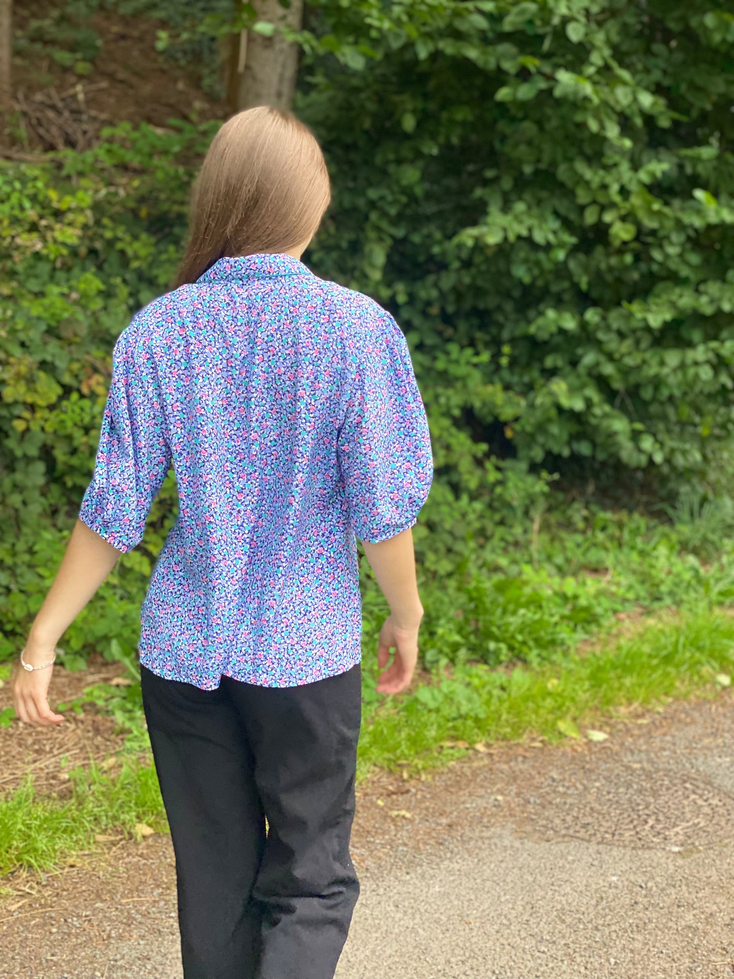 Chemisier manches bouffantes T.M-L