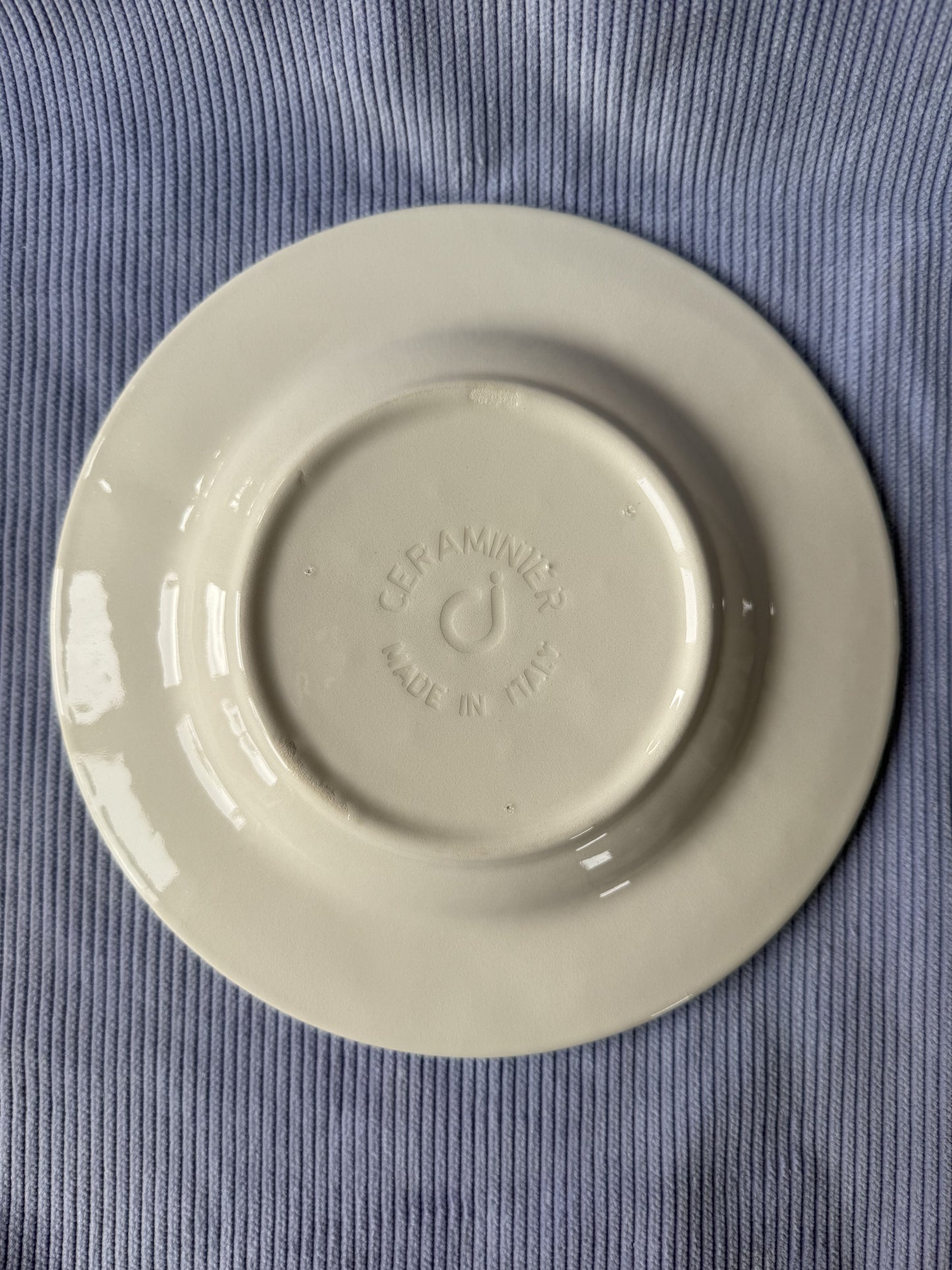 Six petites assiettes citrons Ceraminier Made in Italy