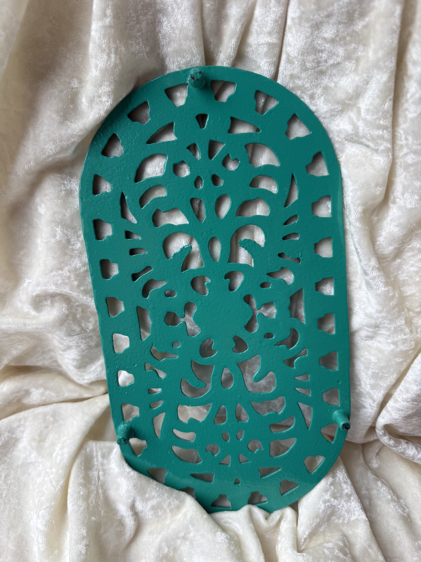 Dessous de plat turquoise en fonte