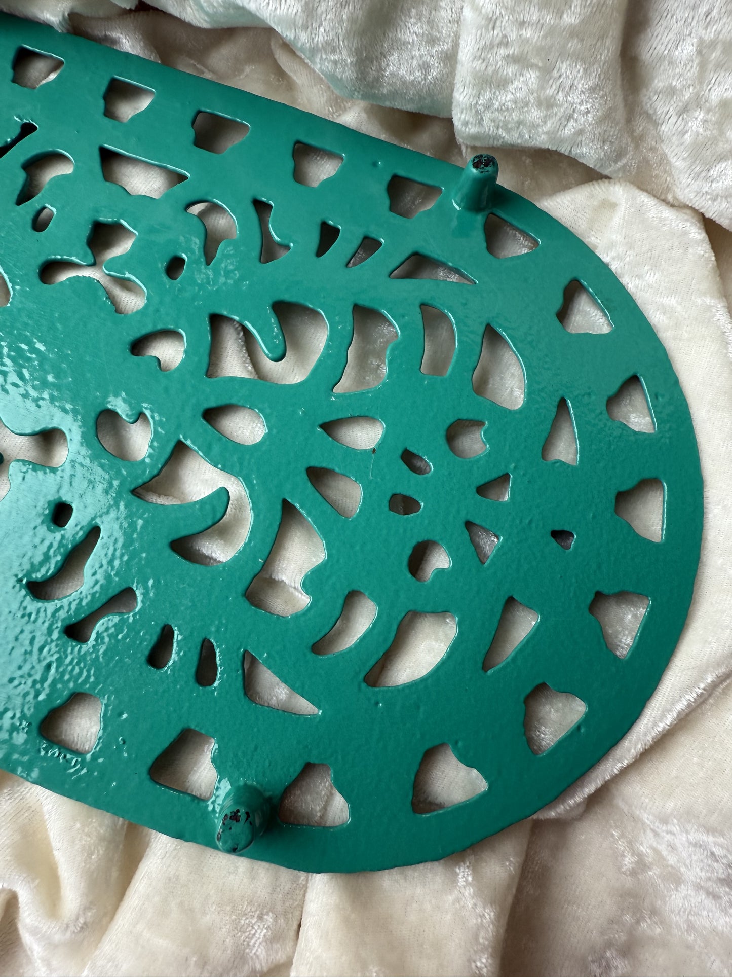 Dessous de plat turquoise en fonte