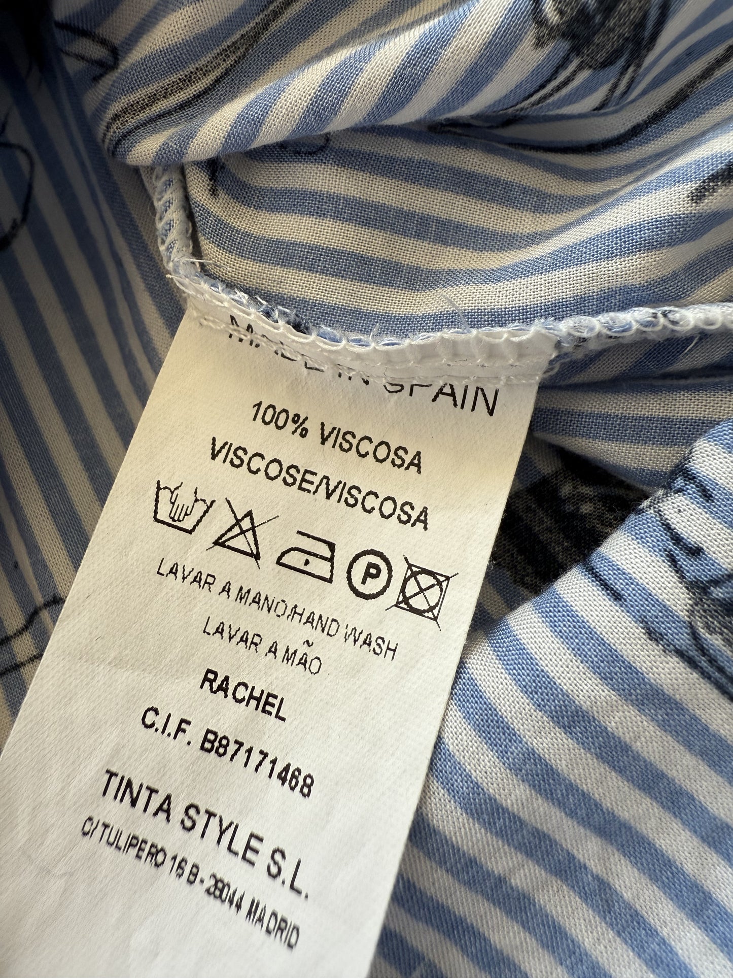 Chemise rayée avec dessins Tinta T.36