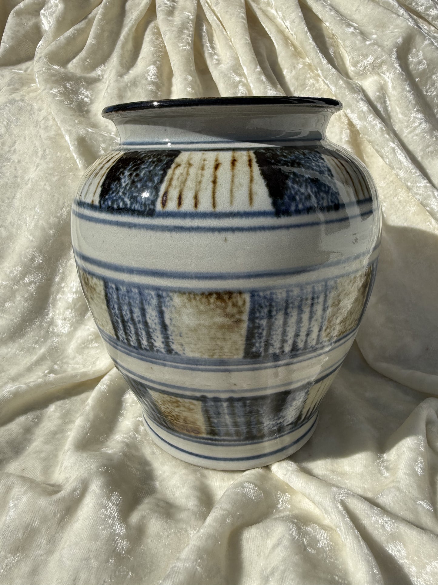 Vase en grès émaillé signé Henri Ackermann Champtoceaux