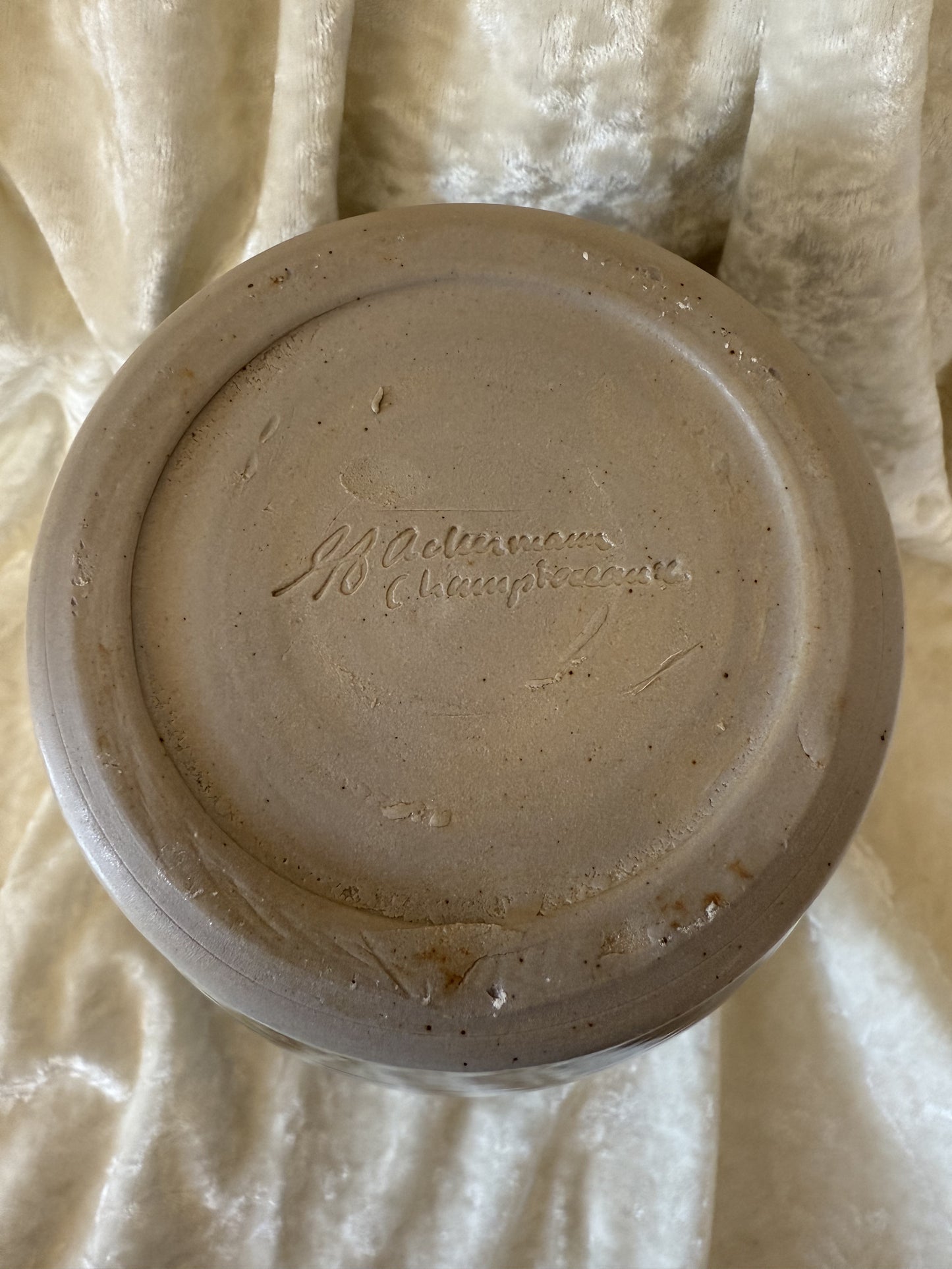 Vase en grès émaillé signé Henri Ackermann Champtoceaux