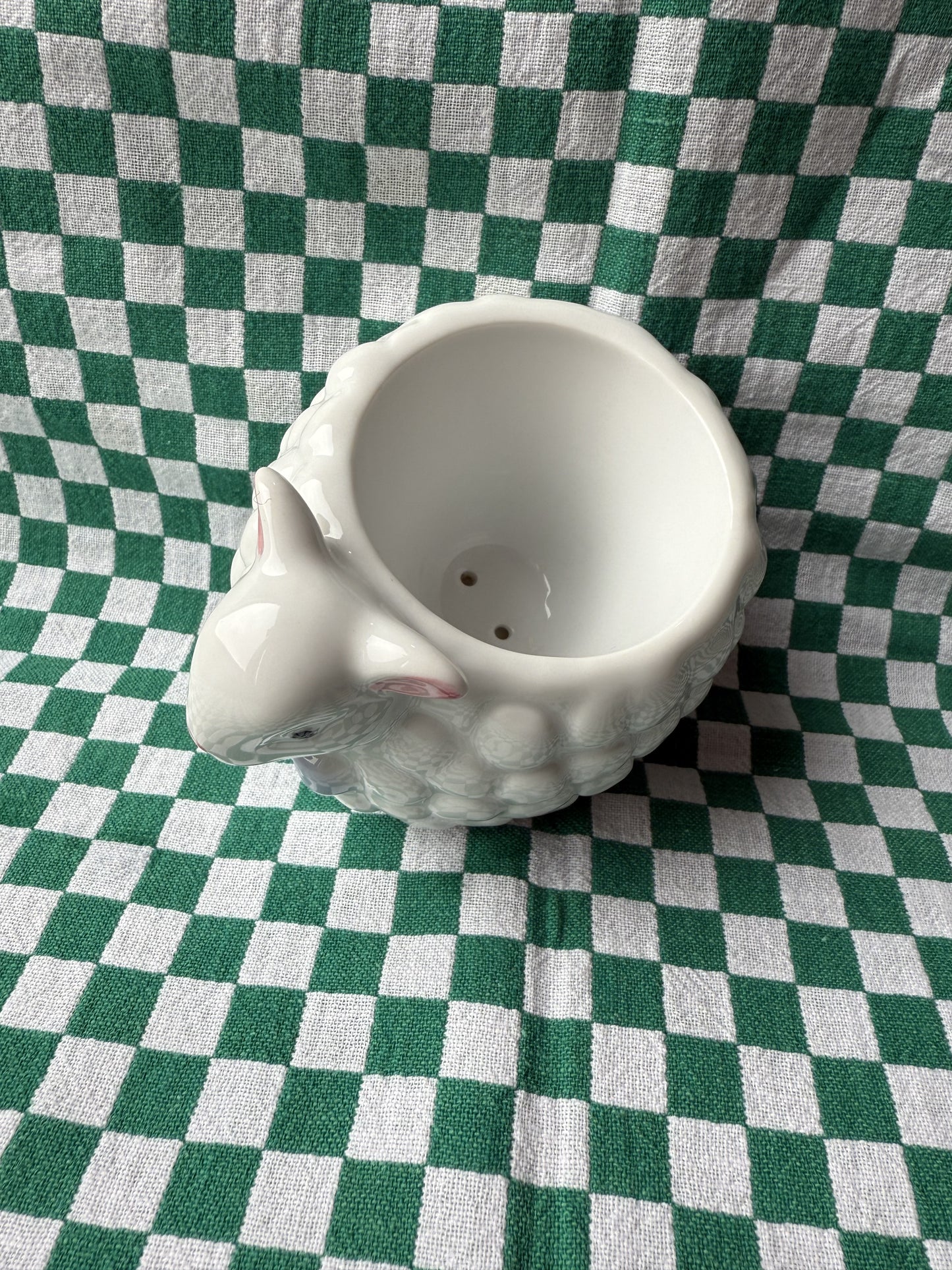 Petit pot de fleur mouton en céramique