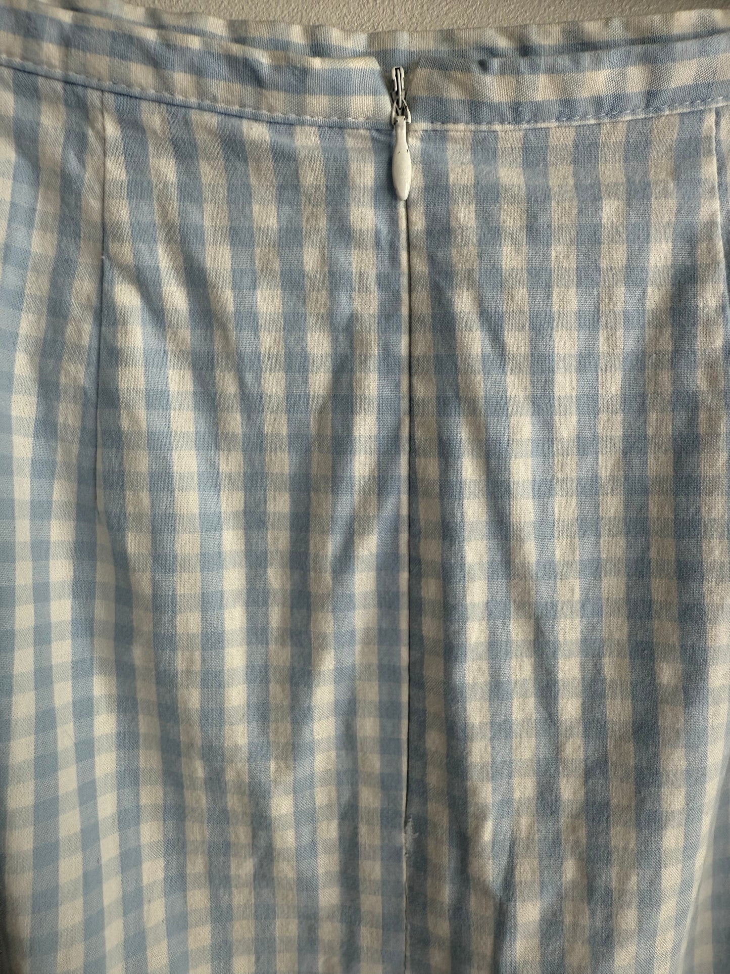 Jupe mi-longue vichy en coton SYM T.36