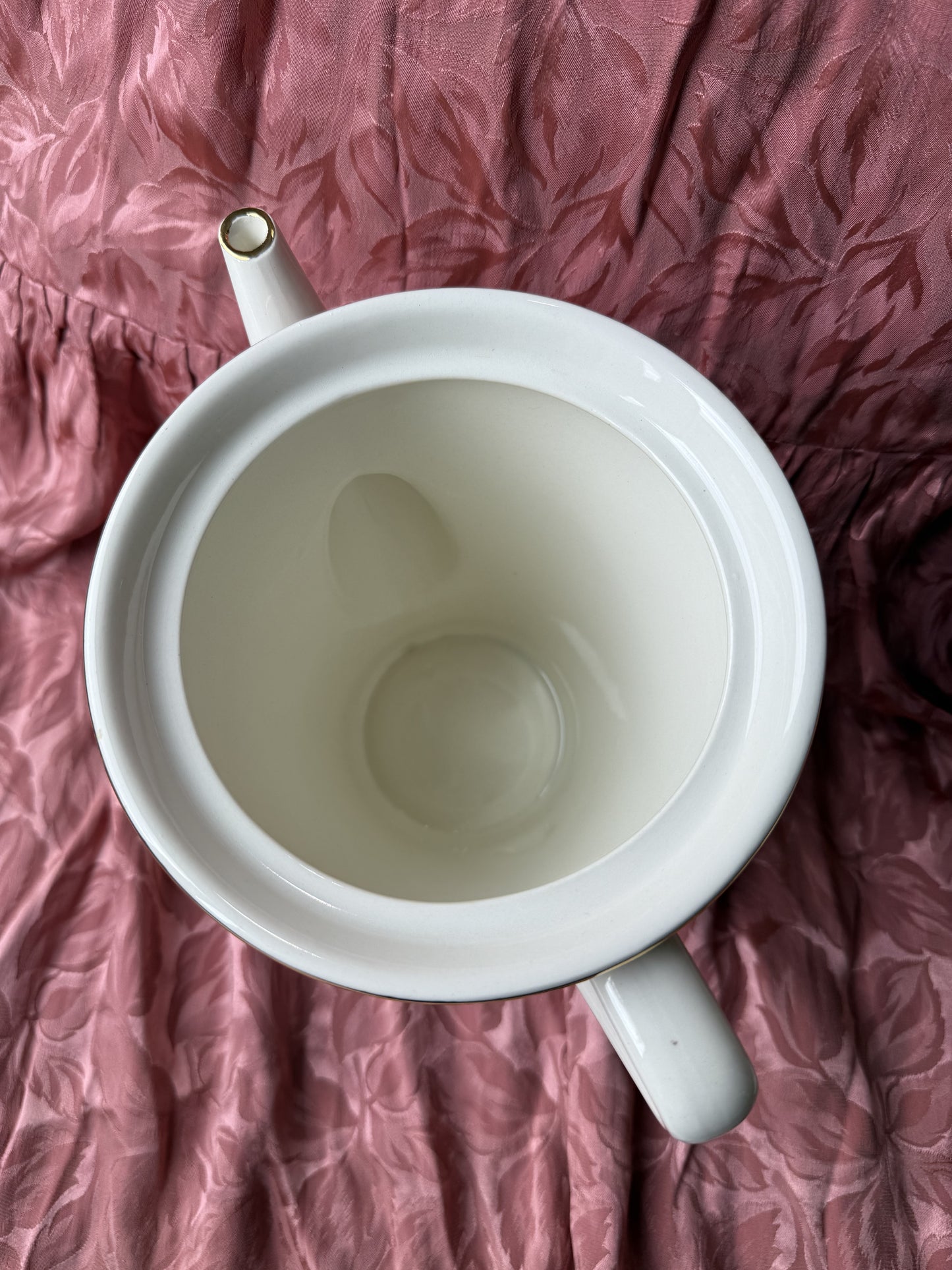 Théière en porcelaine Gien France modèle "Chevreuse"