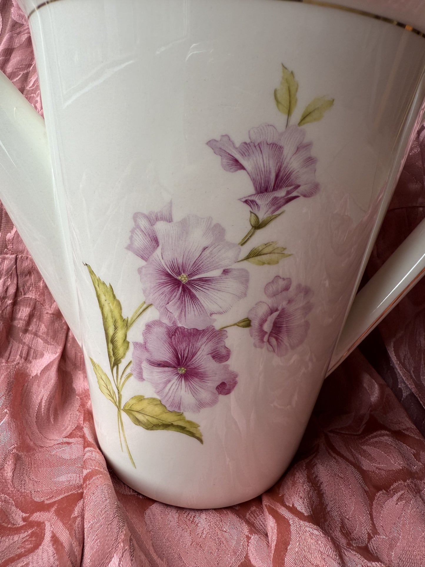 Théière en porcelaine Gien France modèle "Chevreuse"