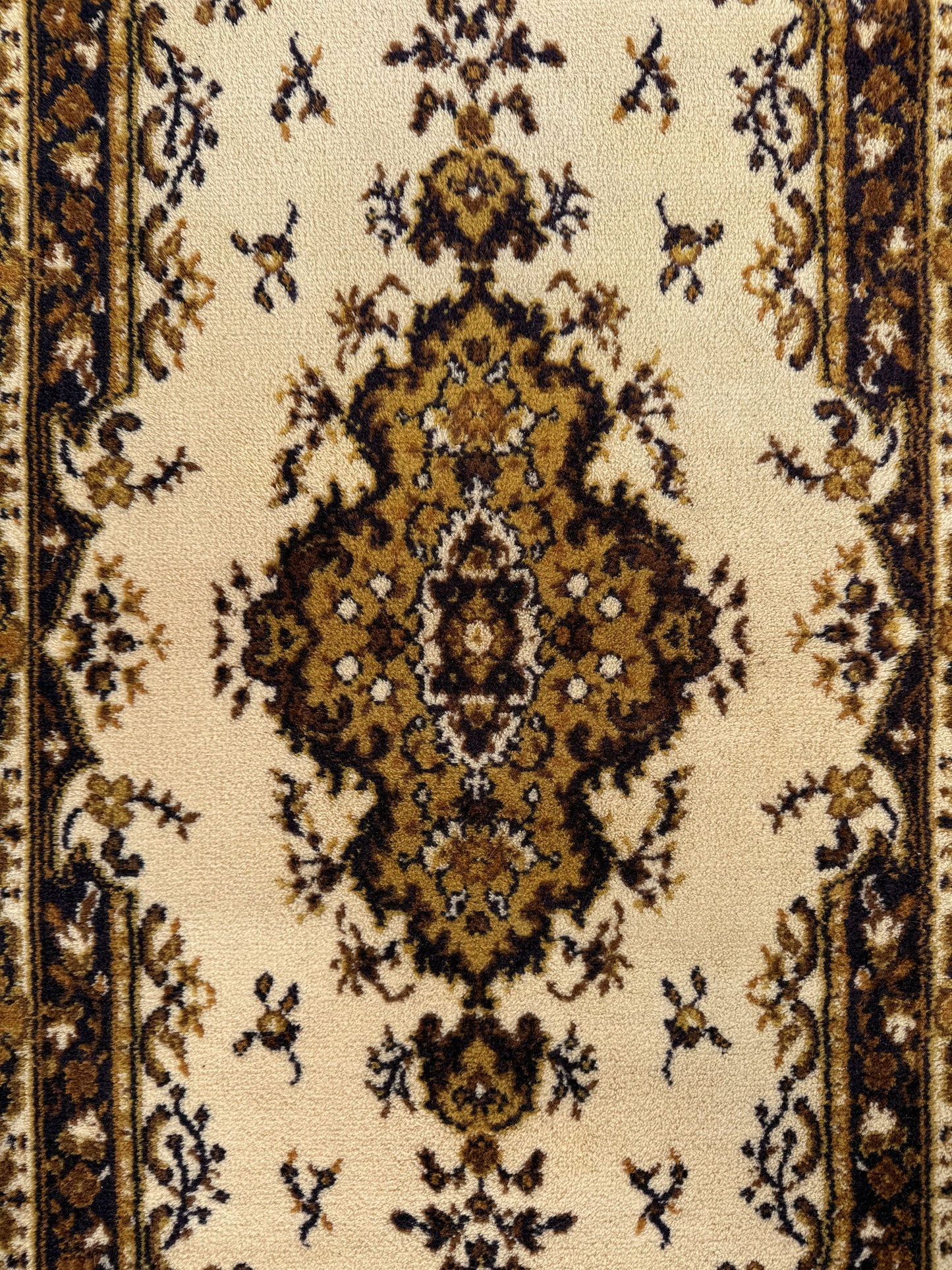 Grand tapis rectangle vintage 1,28m x 0,66m