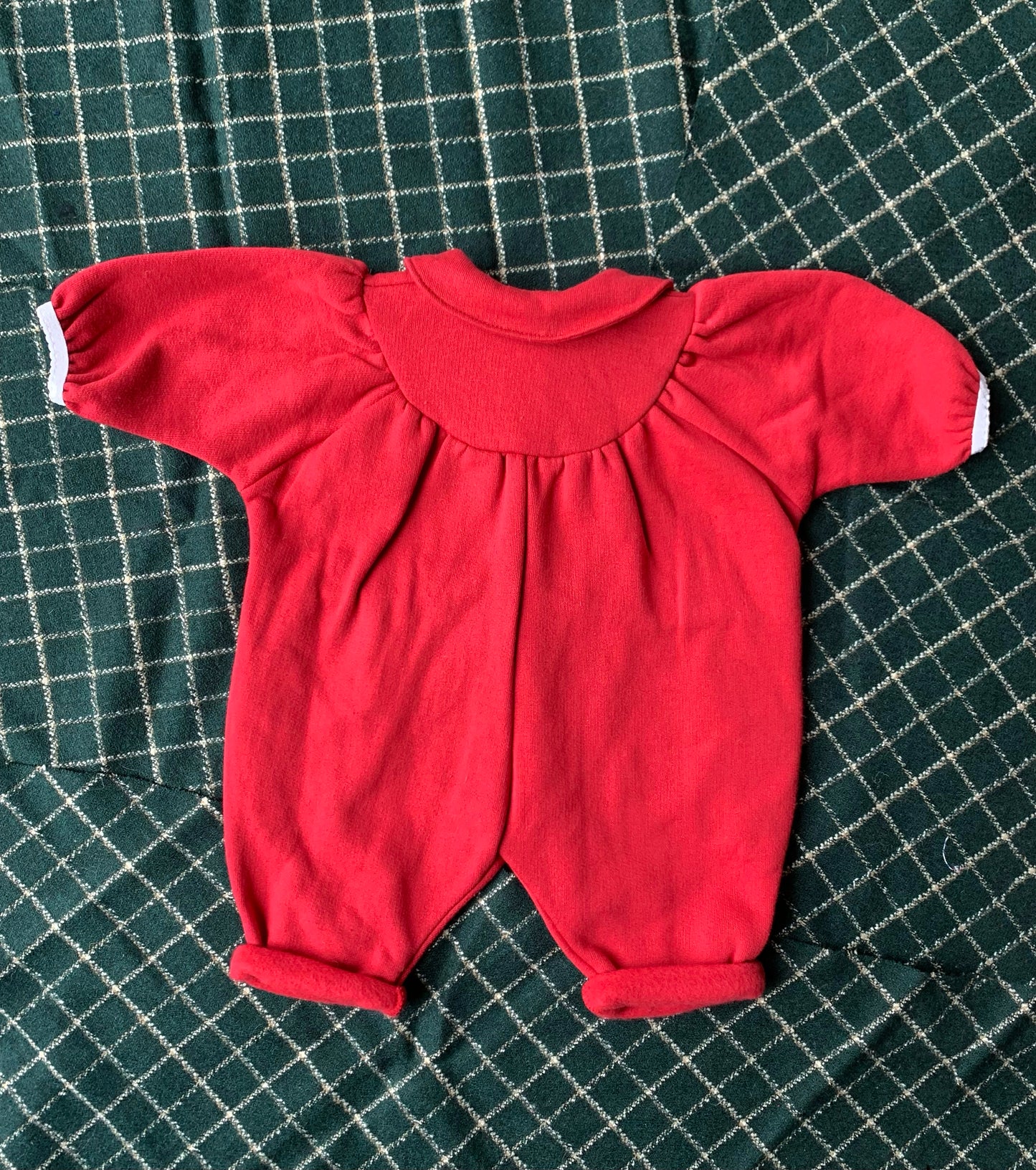 Combinaison rouge avec petits noeud 1000 câlins T.1 mois