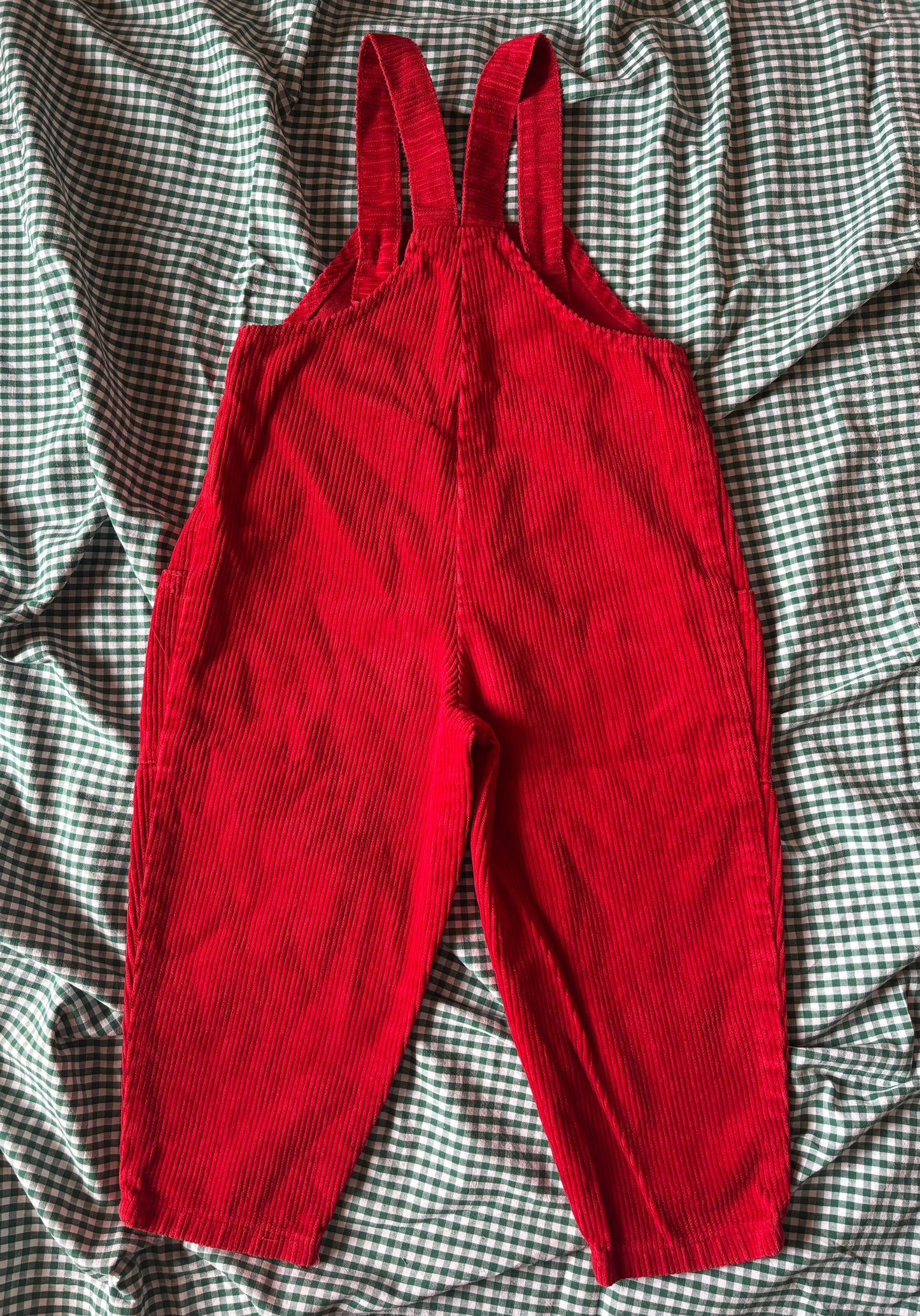 Salopette vintage velours rouge 123ABC 3ans