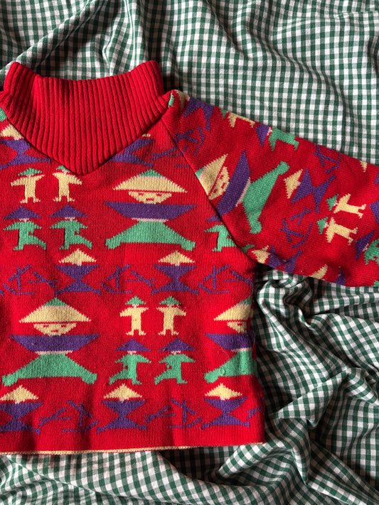 Pull enfant vintage Clayeux 4ans Made in France