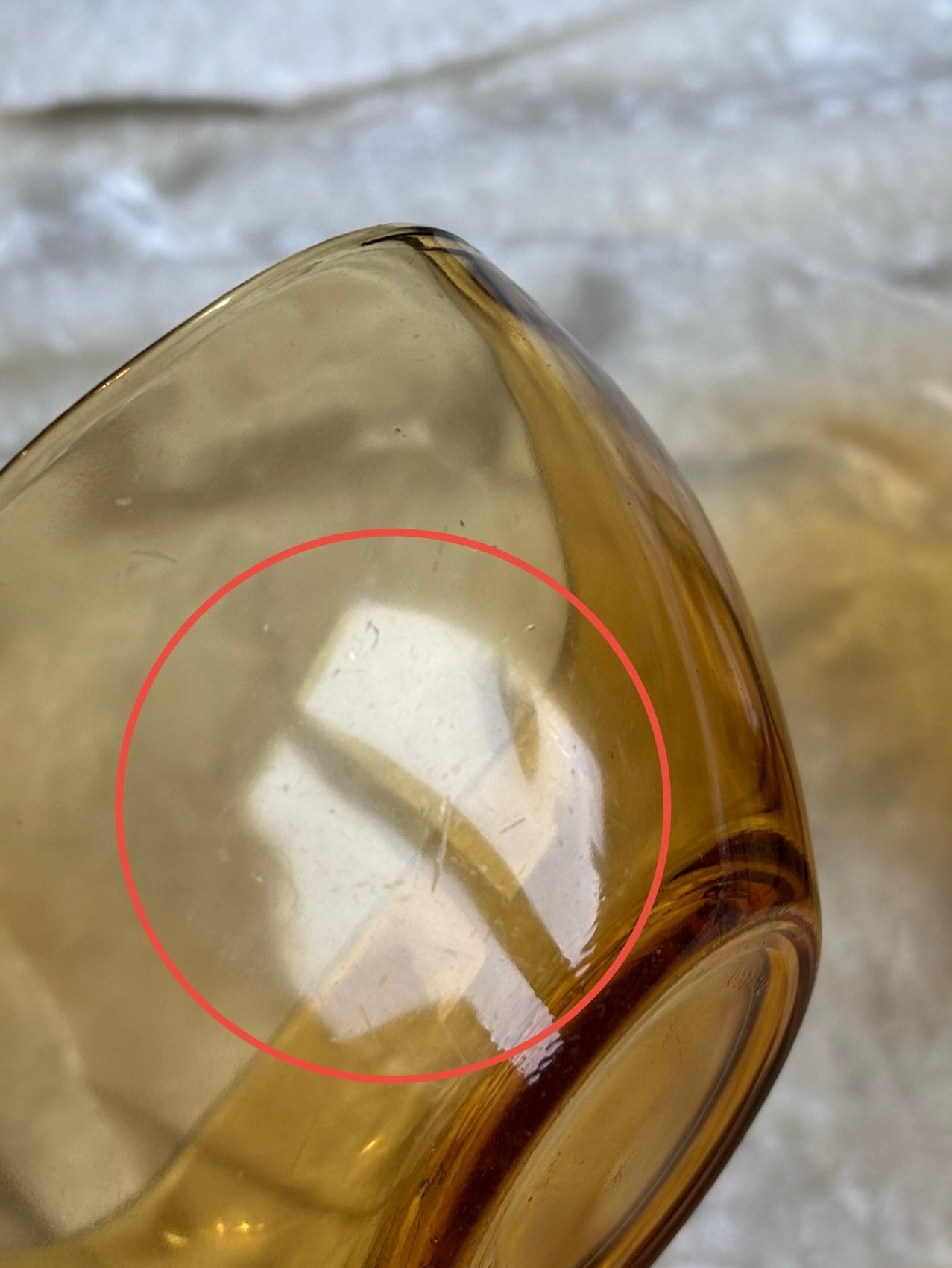 Quatre coupelles en verre ambré Vereco vintage