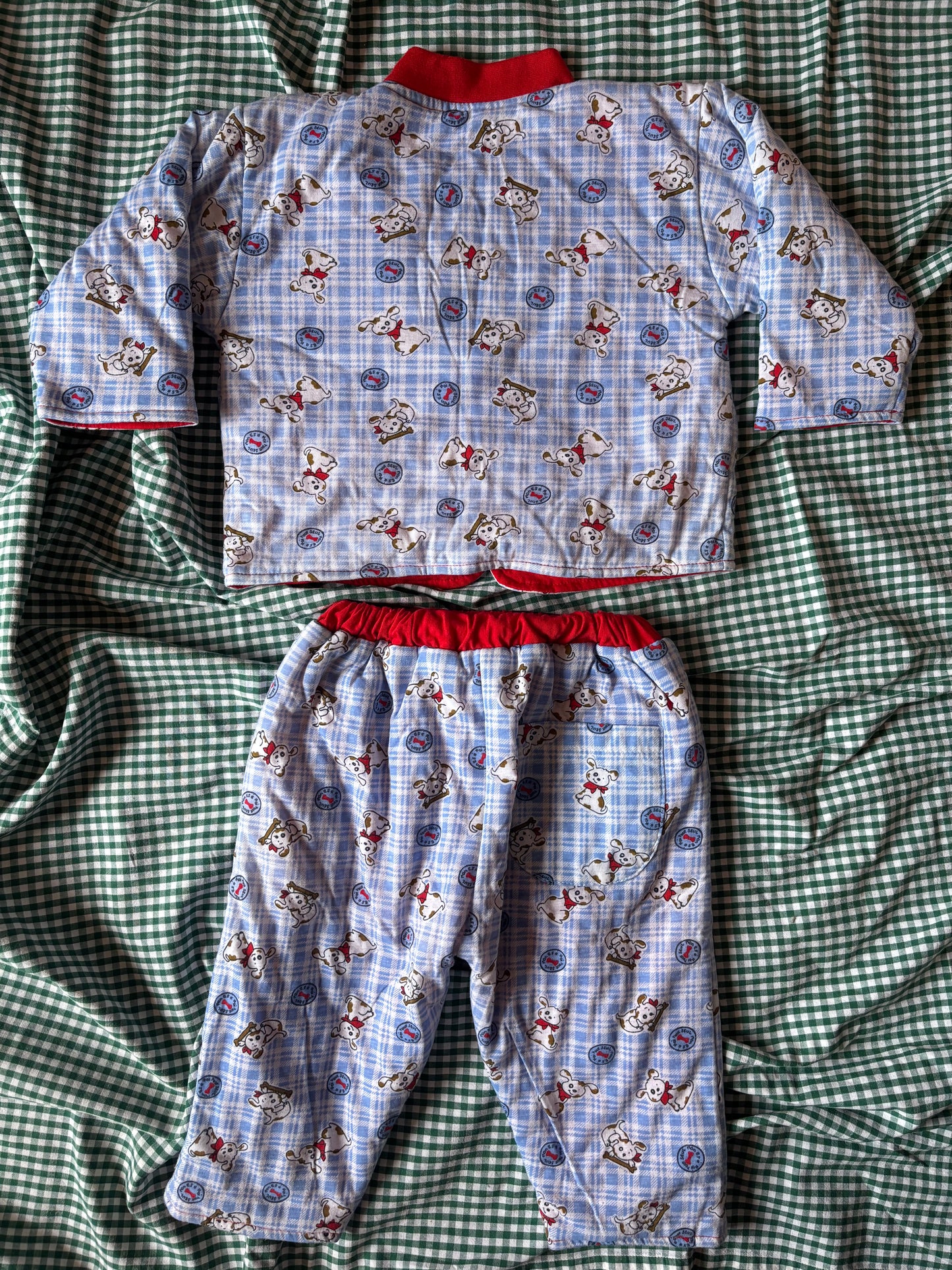 Pyjama vintage motif chien réversible 12mois