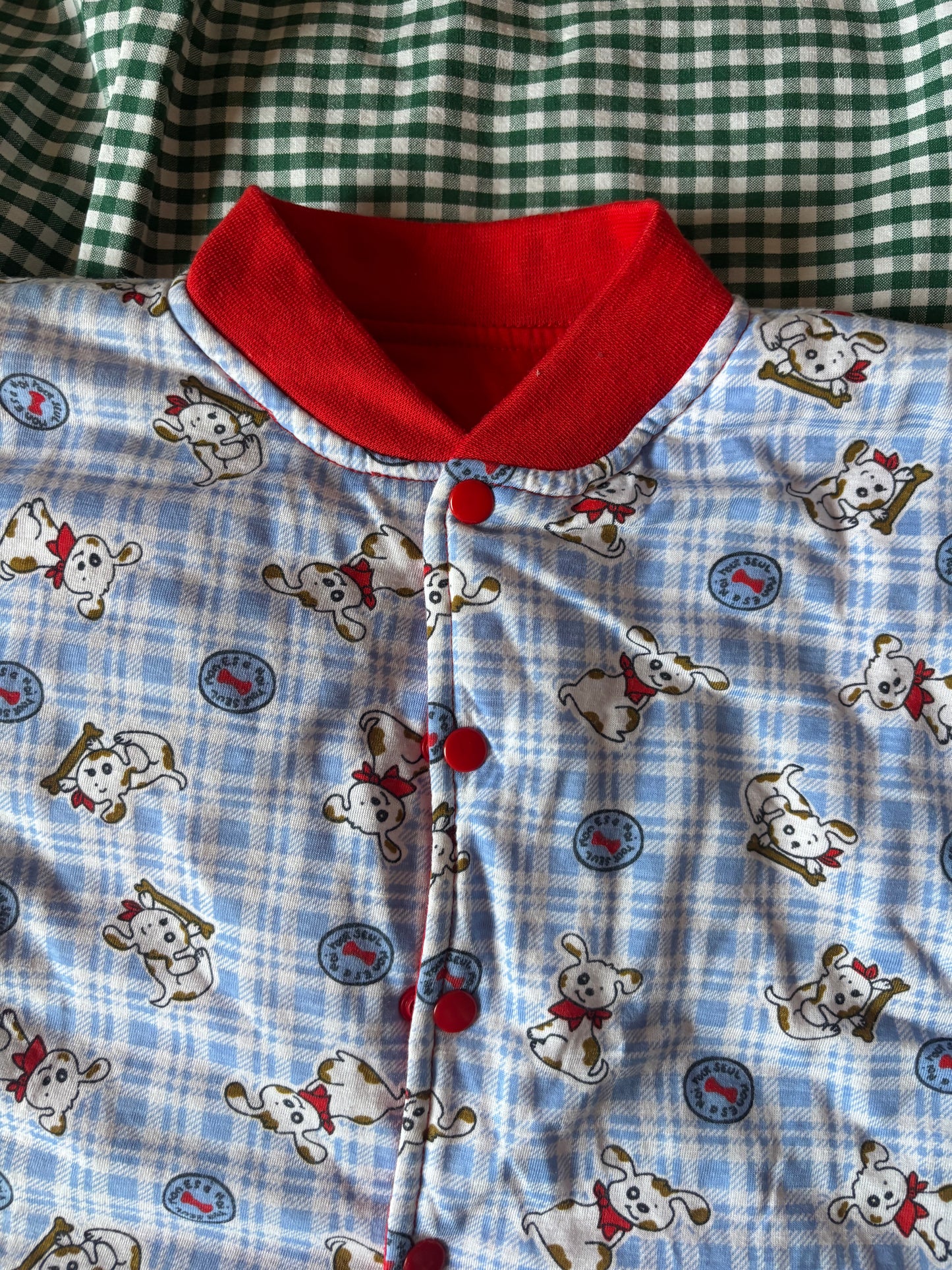 Pyjama vintage motif chien réversible 12mois