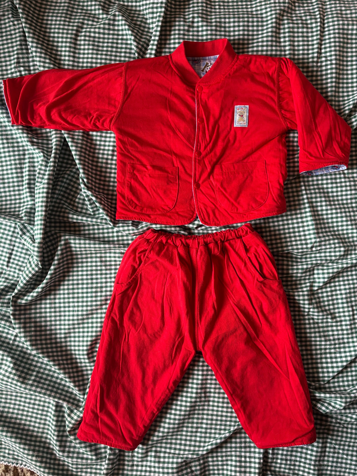 Pyjama vintage motif chien réversible 12mois