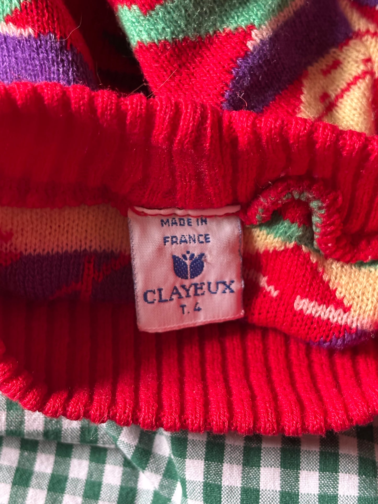 Pull enfant vintage Clayeux 4ans Made in France