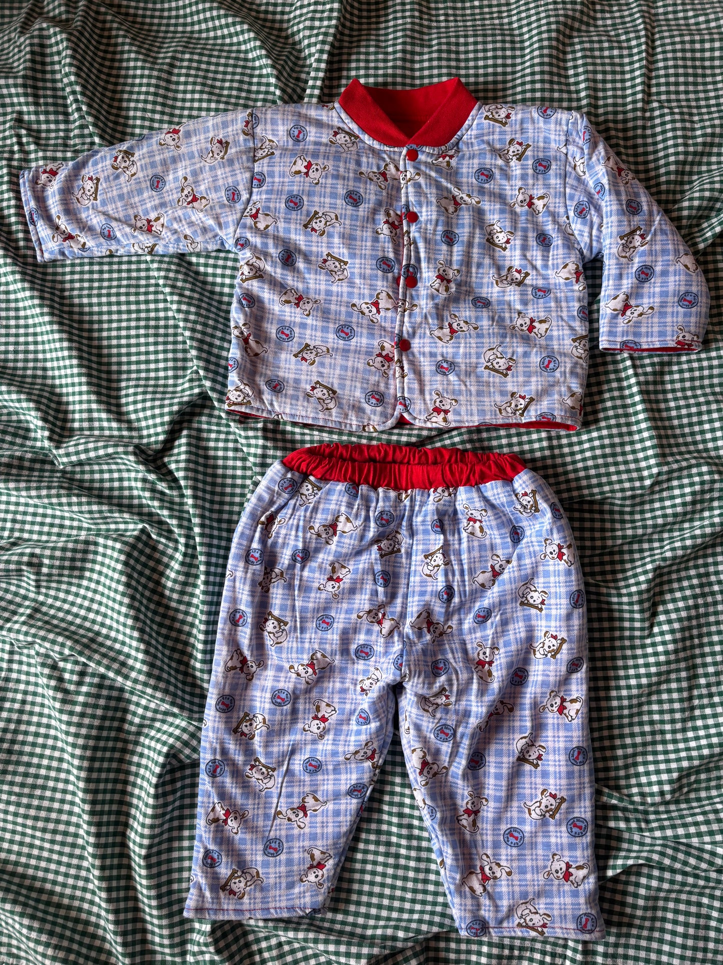 Pyjama vintage motif chien réversible 12mois