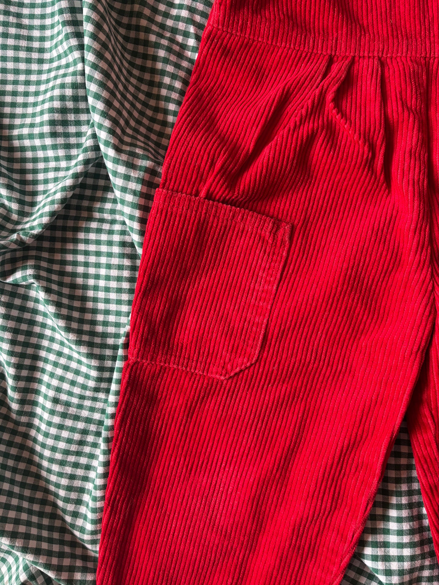 Salopette vintage velours rouge 123ABC 3ans