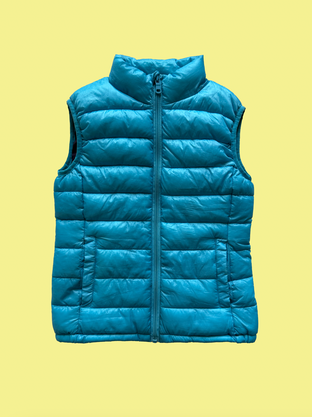 Doudoune bleue sans manches T.6-8 ans