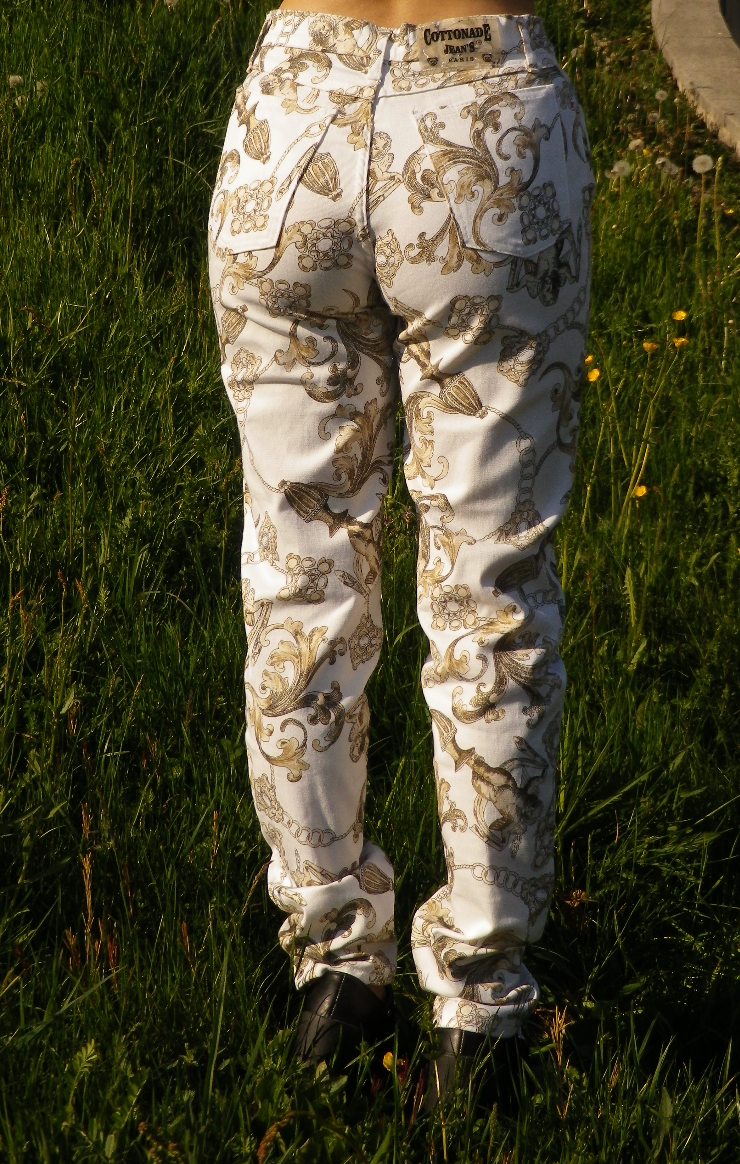 Jeans Cottonade Paris imprimés anges T.42
