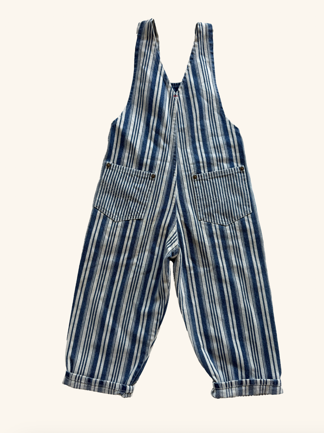 Salopette neuve enfant rayée vintage – Collection Les Enquêtes de Chlorophylle T.4-8 ans