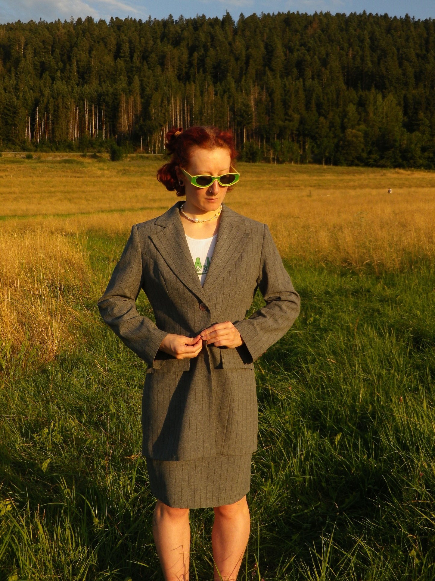 Ensemble jupe & veste blazer Victoria Cruse Paris T.40