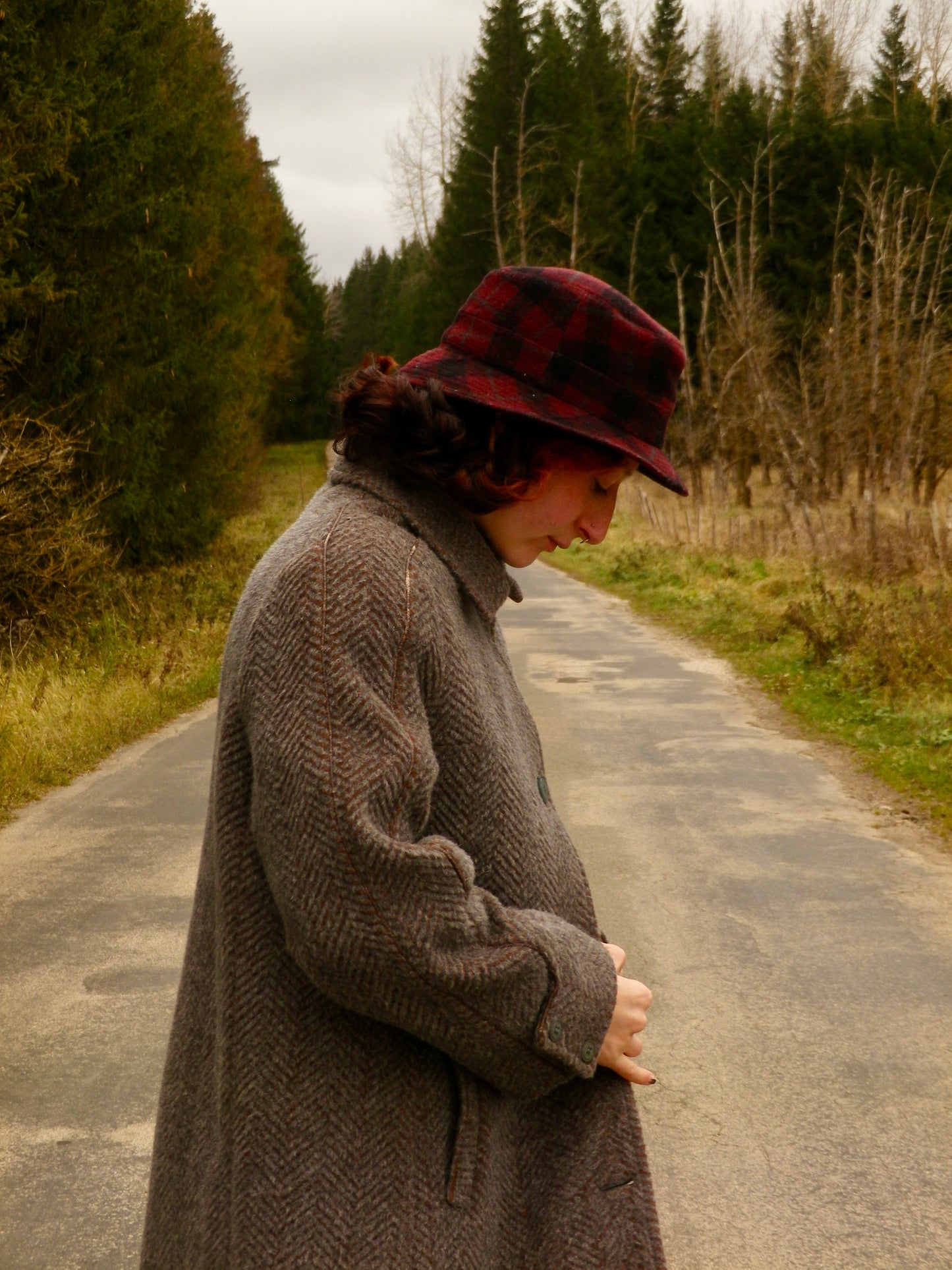 Chapeau en laine à carreaux Balke