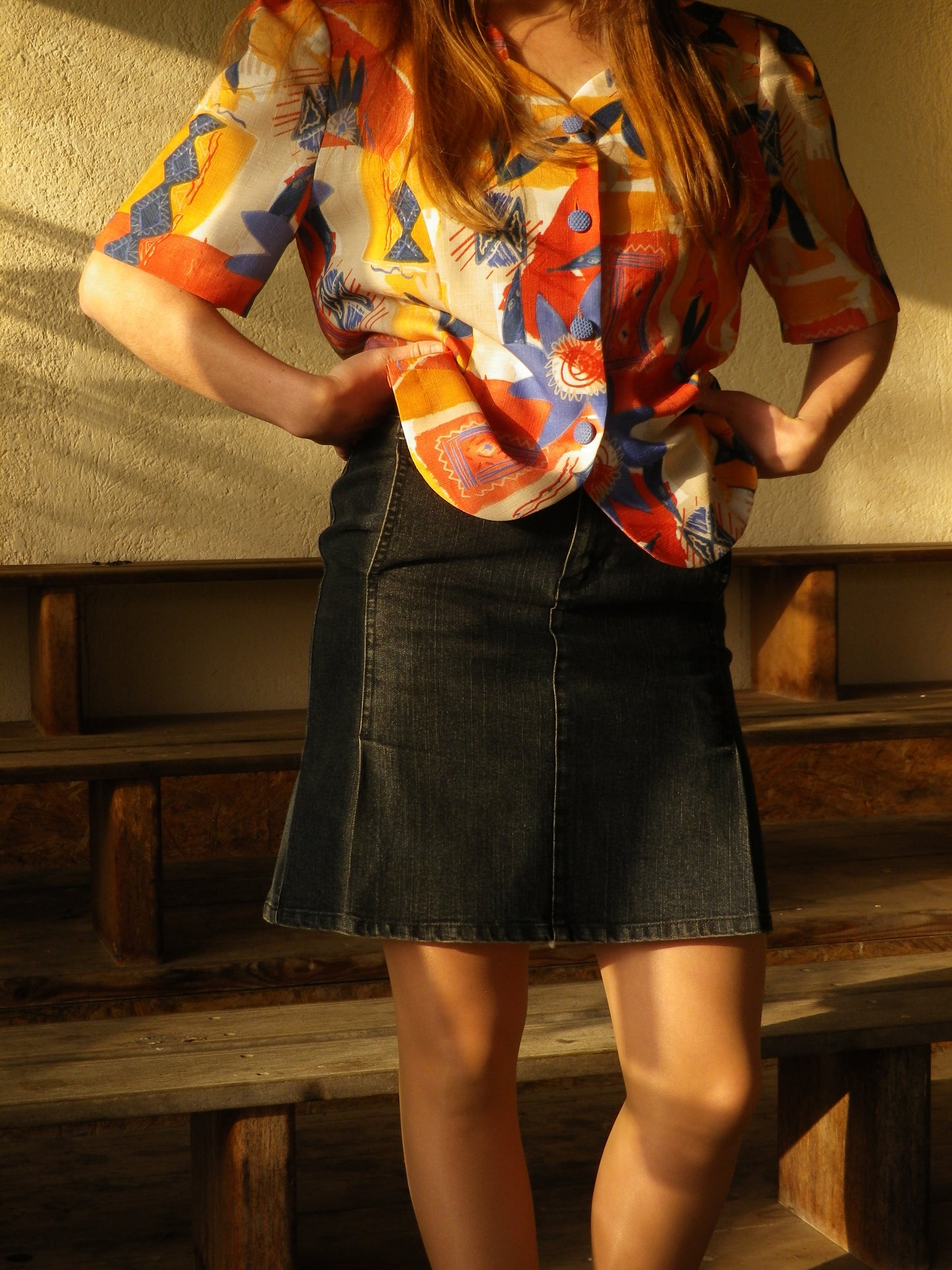 Jupe en jean noir Teddy's T.158 cm