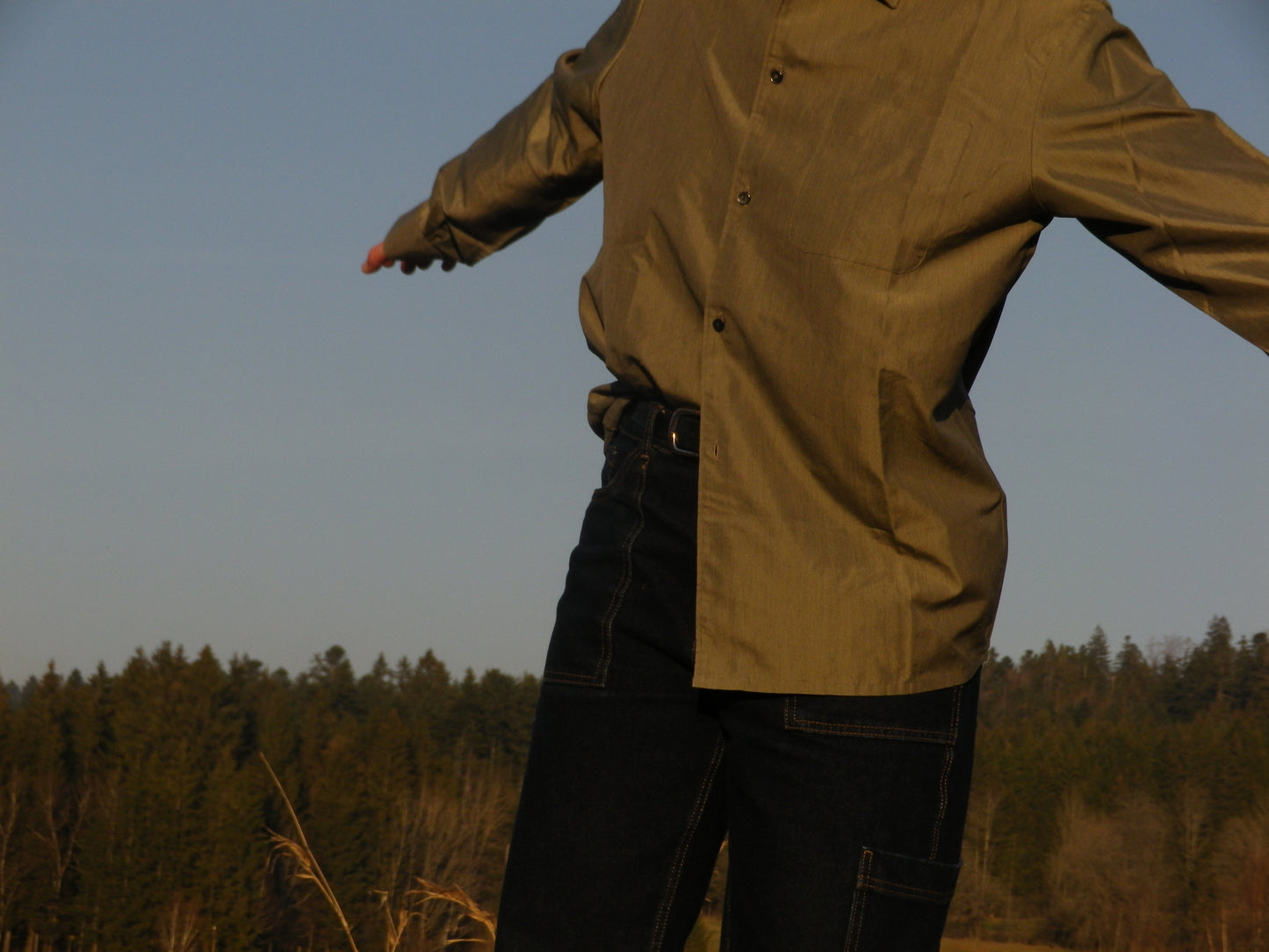 Chemise grise tergal