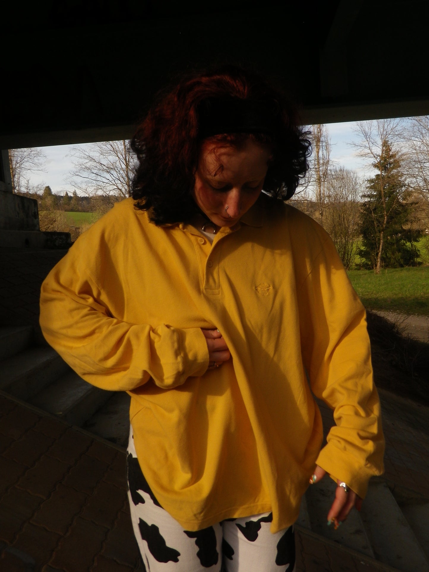 Polo jaune à manches longues Deep Valley T.XXL