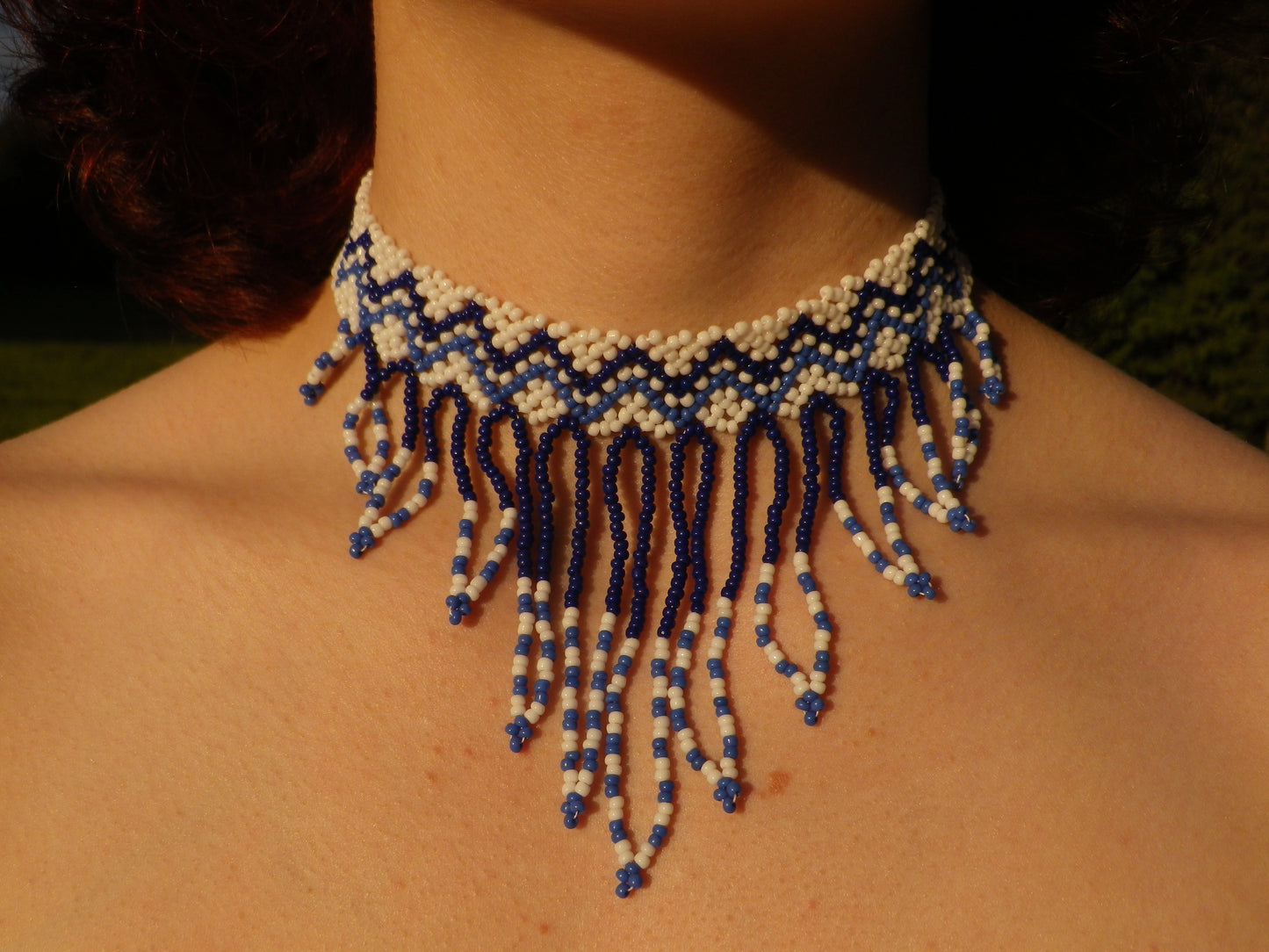 Collier en perles ras de cou
