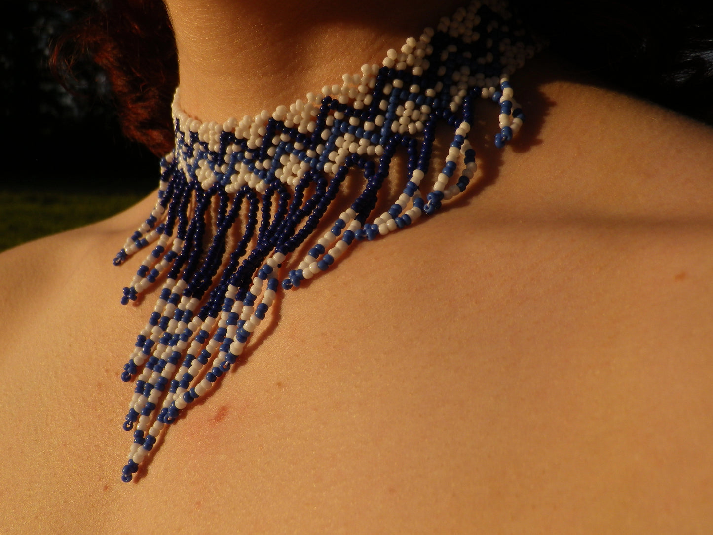 Collier en perles ras de cou