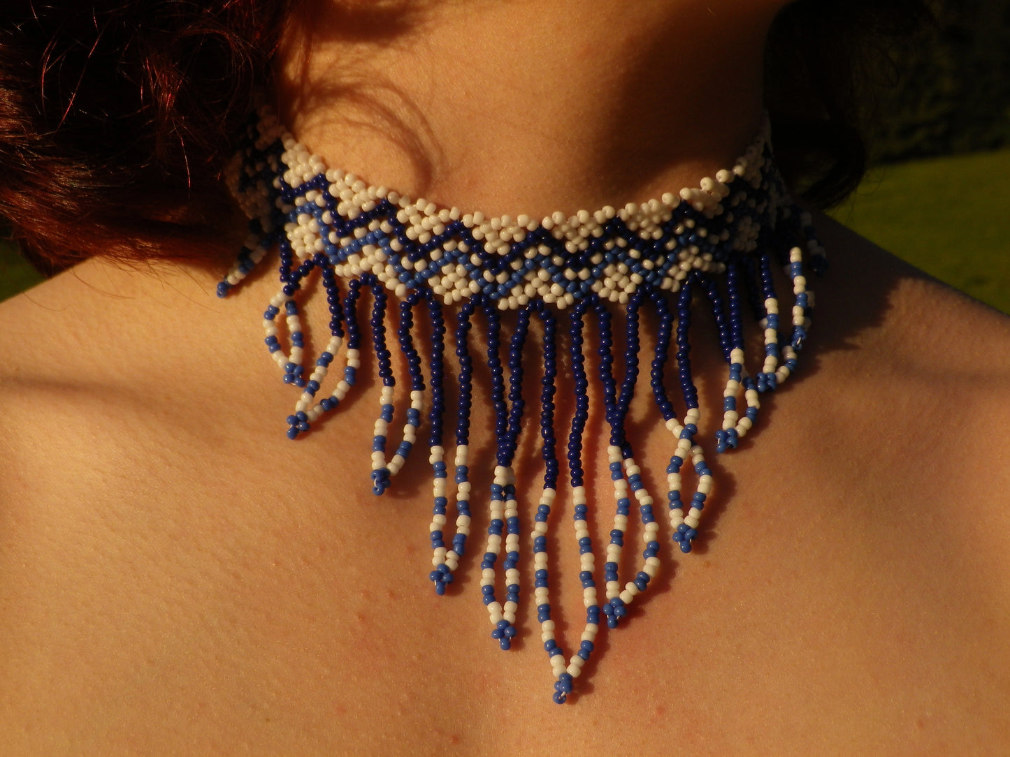 Collier en perles ras de cou