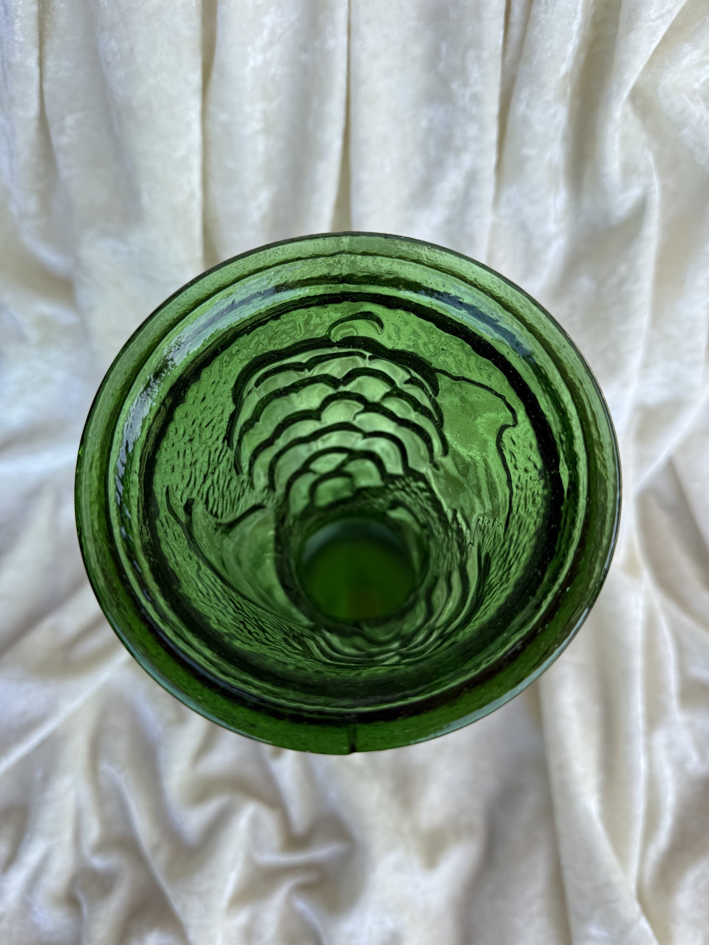 Vase vert en verre émeraude Made in Italy