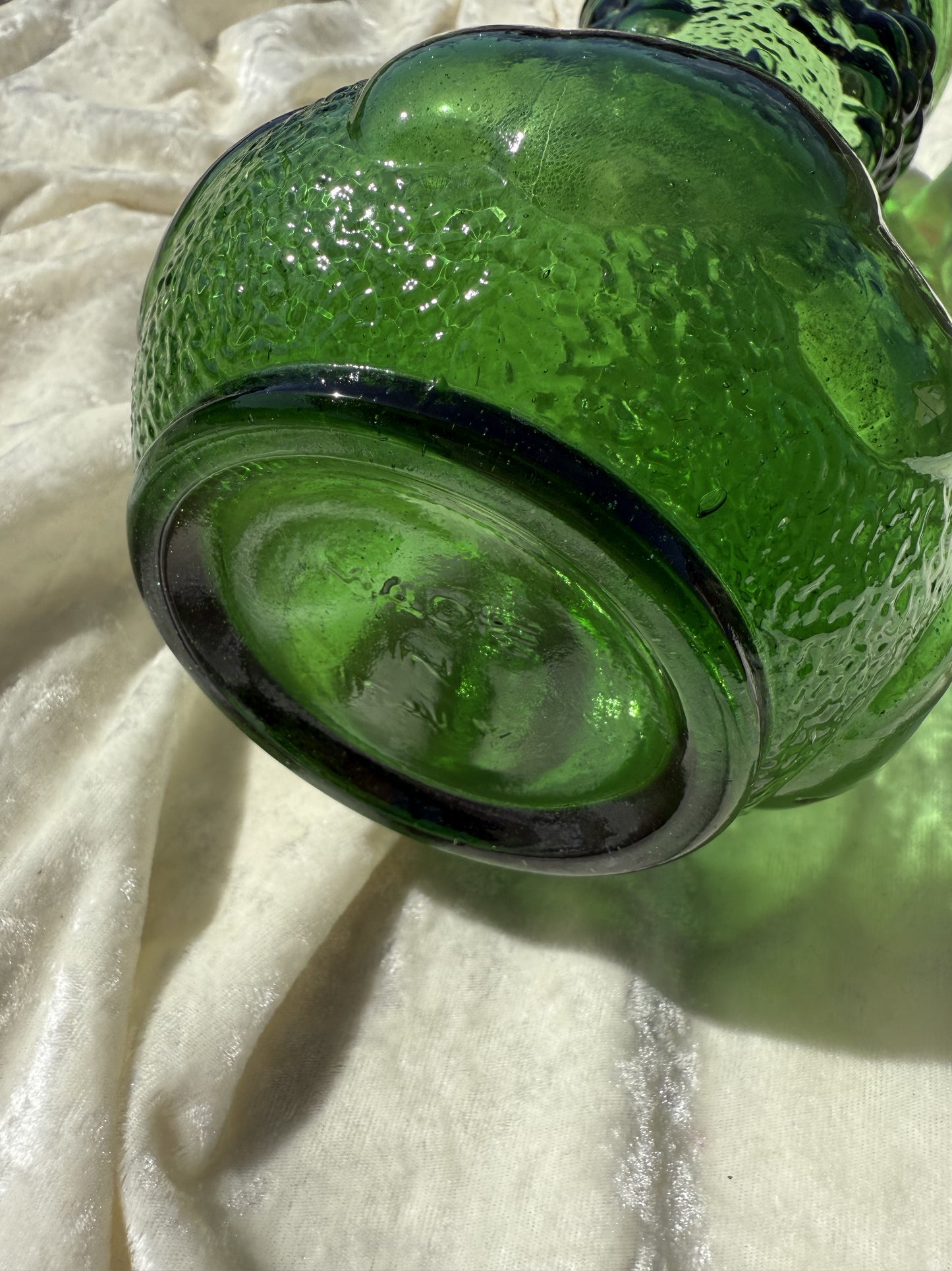 Vase vert en verre émeraude Made in Italy