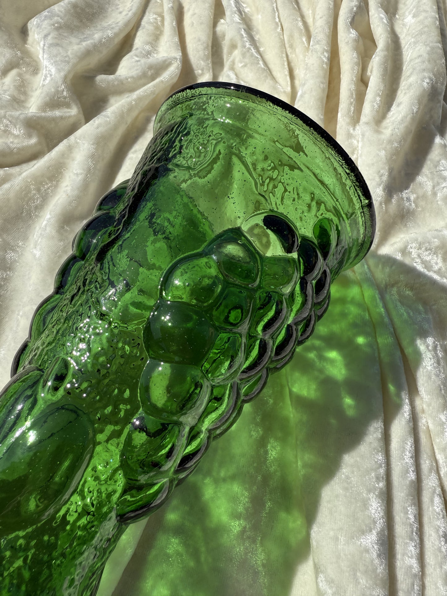 Vase vert en verre émeraude Made in Italy