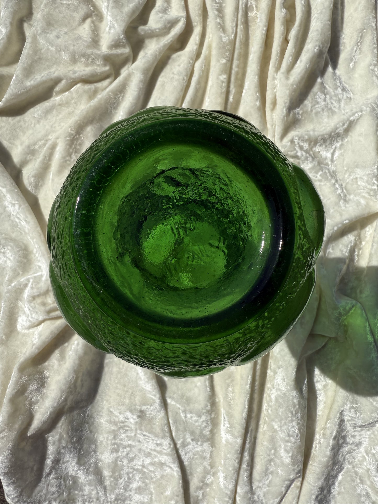Vase vert en verre émeraude Made in Italy