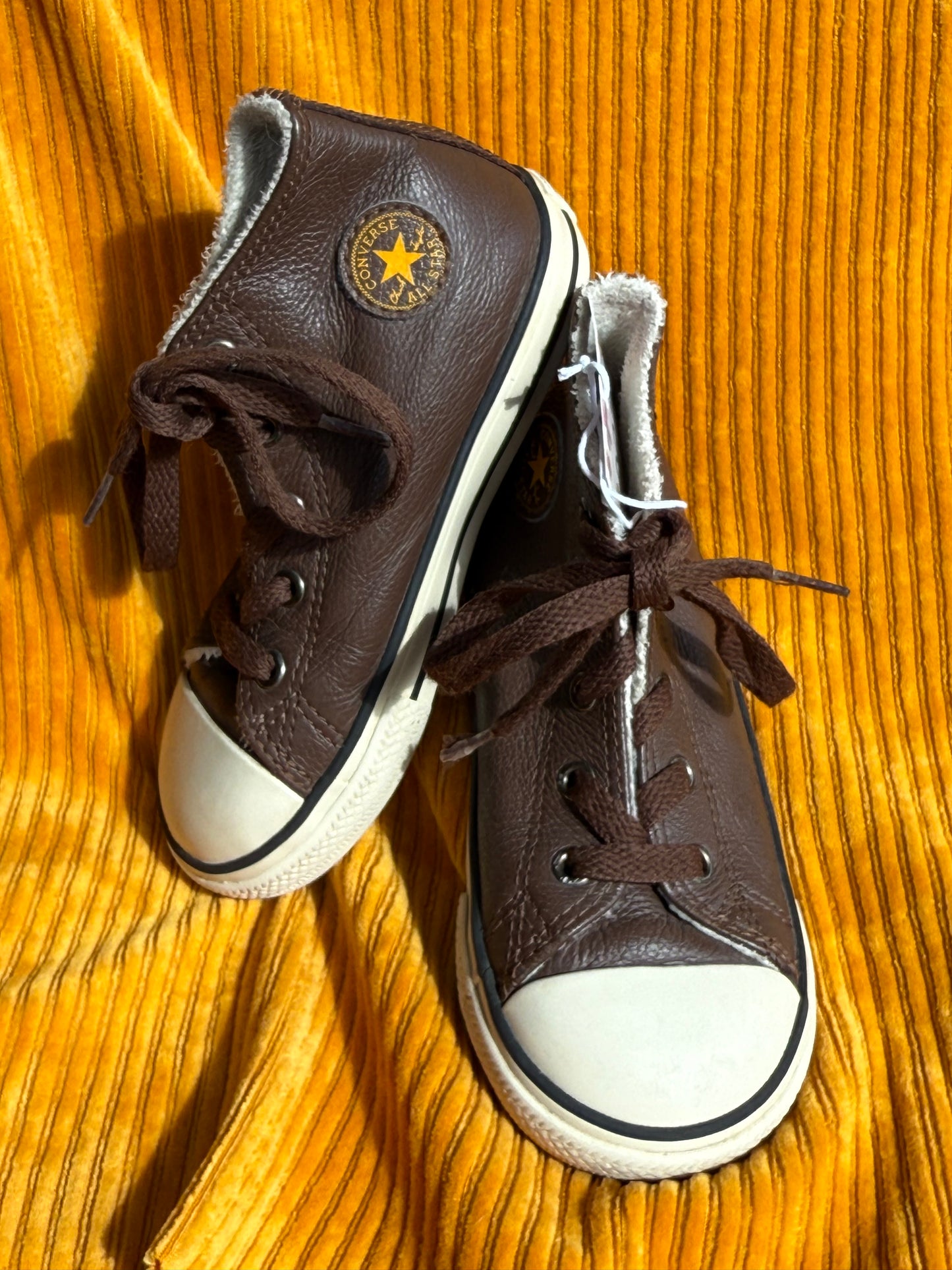 Converses Chuck Taylor All Star enfant en cuir marron T.25