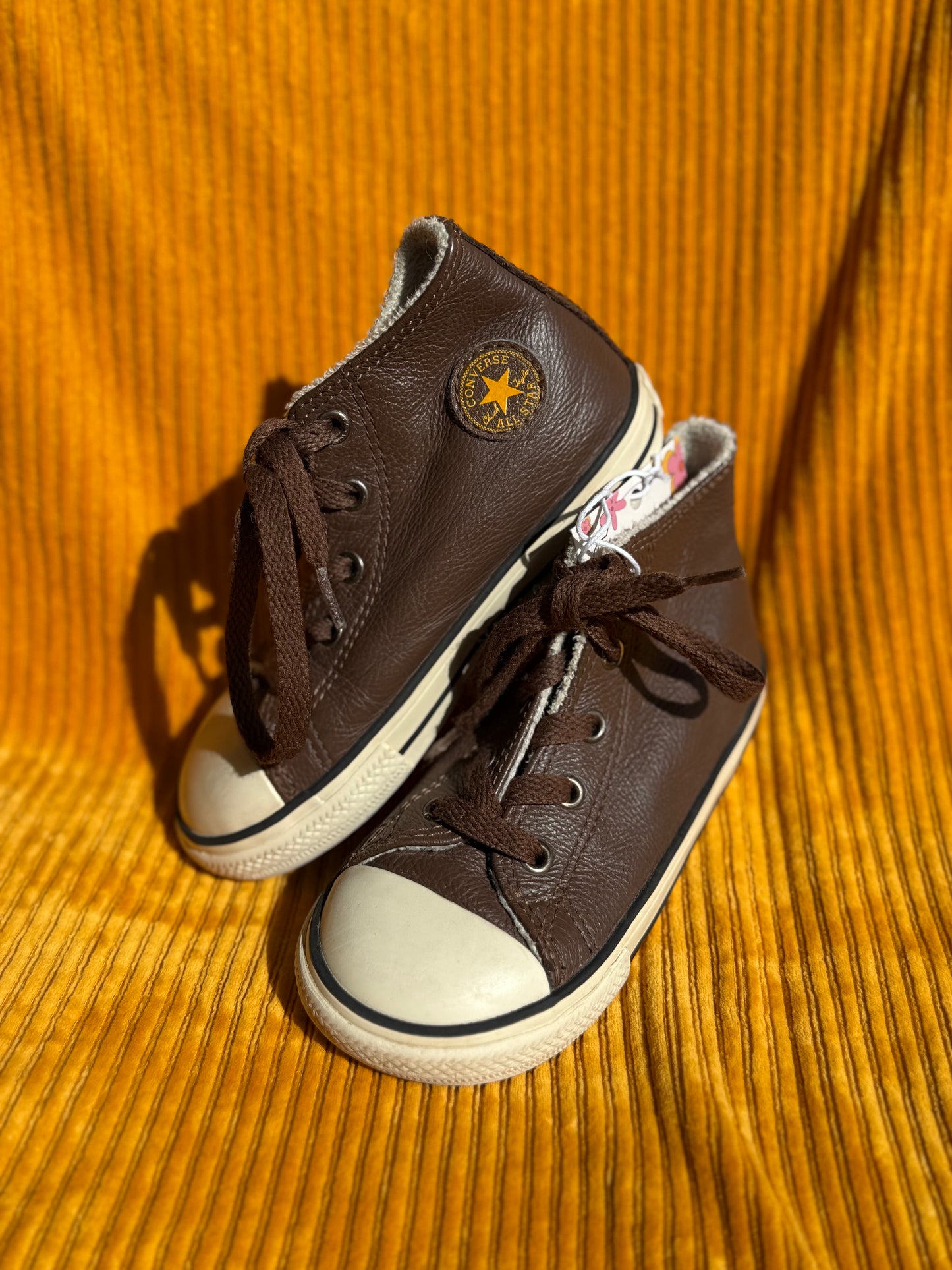 Converses Chuck Taylor All Star enfant en cuir marron T.25
