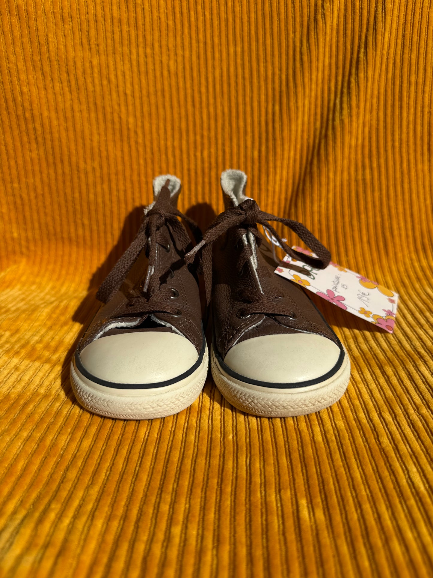 Converses Chuck Taylor All Star enfant en cuir marron T.25