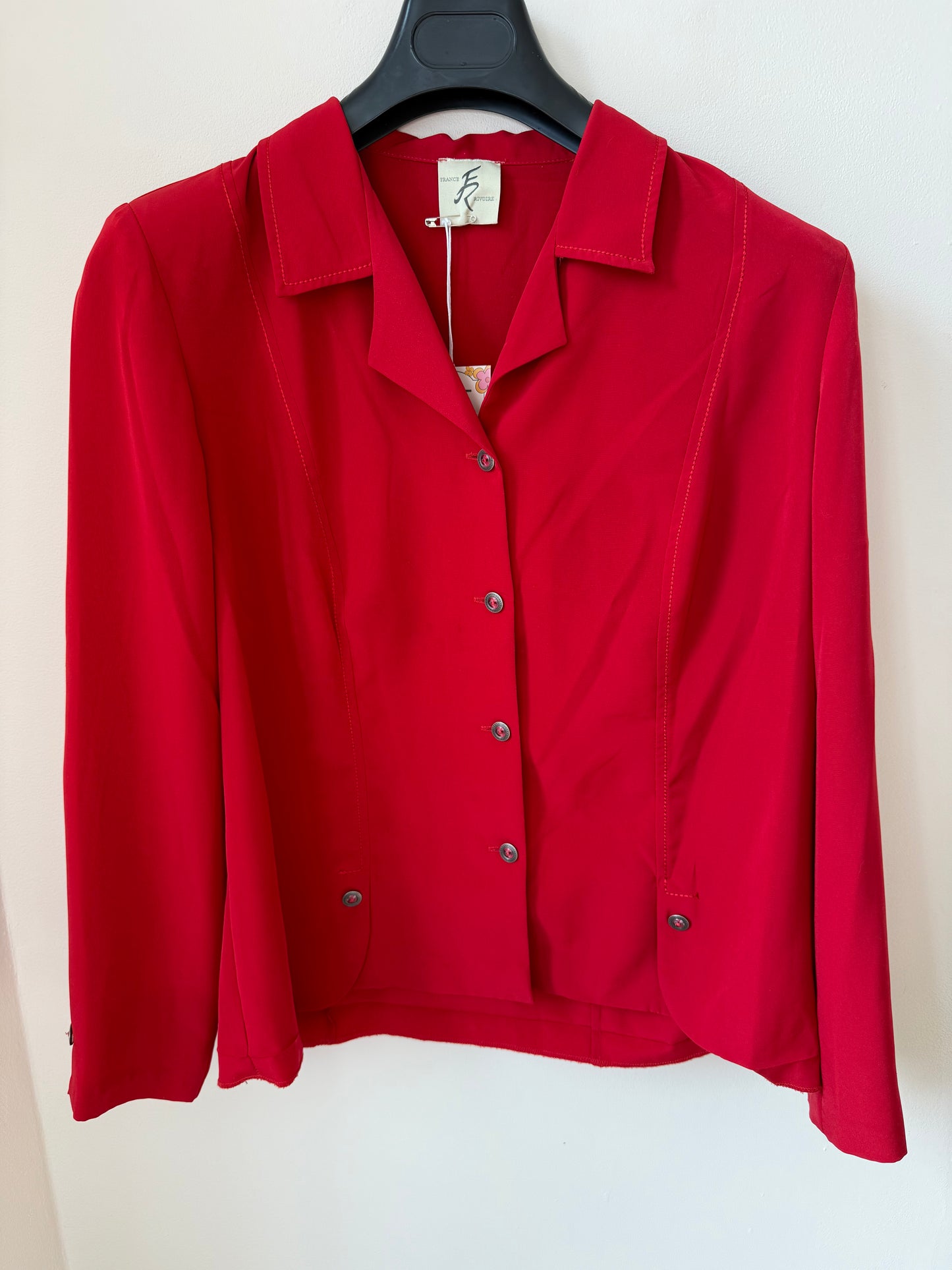 Chemise rouge avec épaulettes France Rivoire T.M