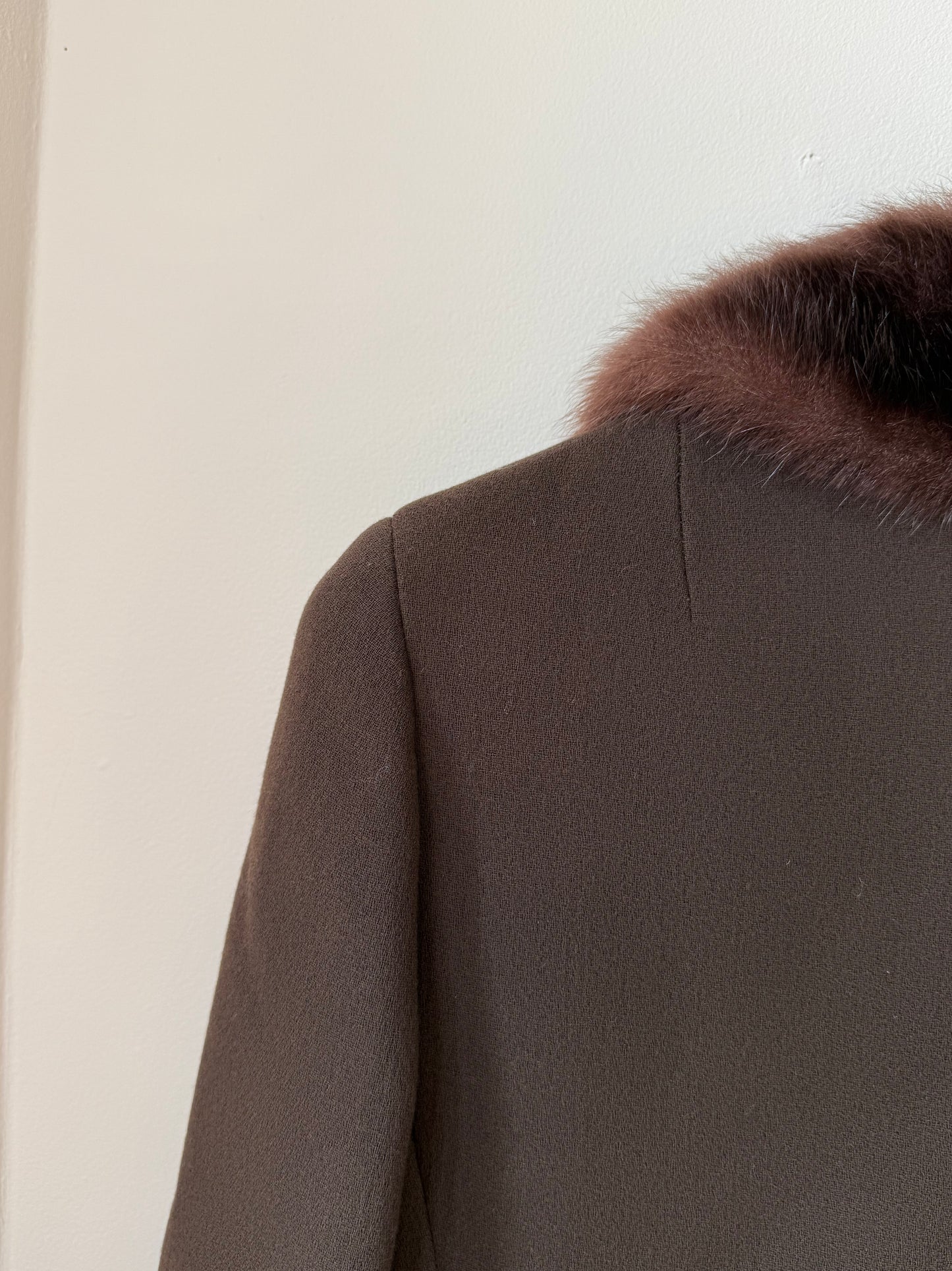 Veste vintage avec fausse fourrure sur le col T.XS-S