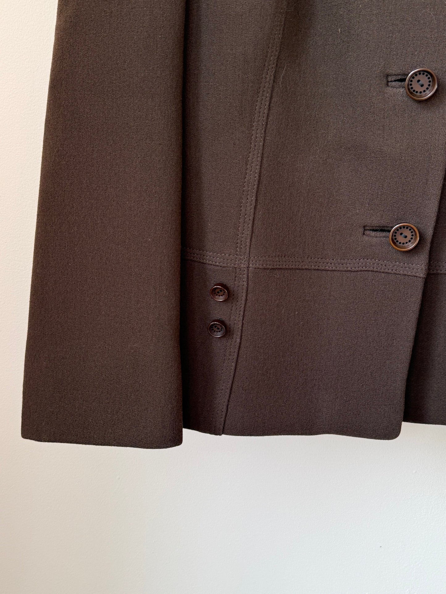 Veste vintage avec fausse fourrure sur le col T.XS-S