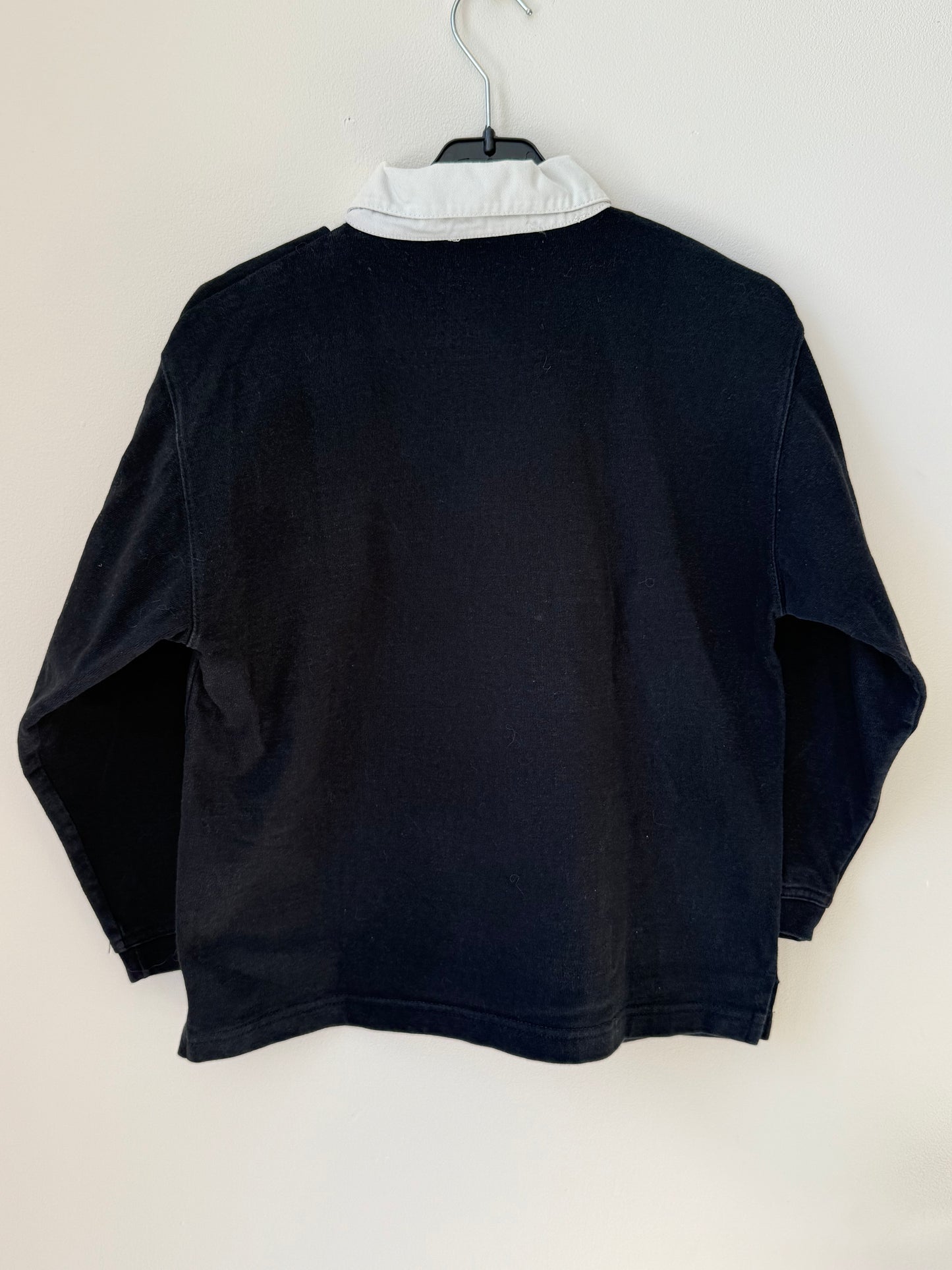 Polo à manches longues Droopy noir & blanc T.10-12 ans