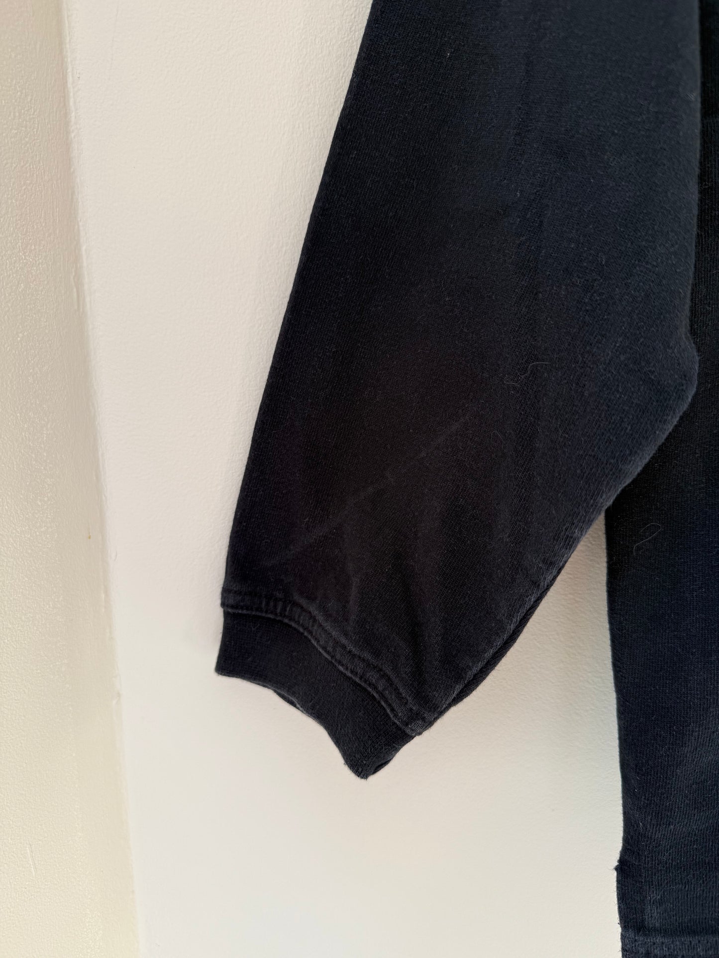 Polo à manches longues Droopy noir & blanc T.10-12 ans