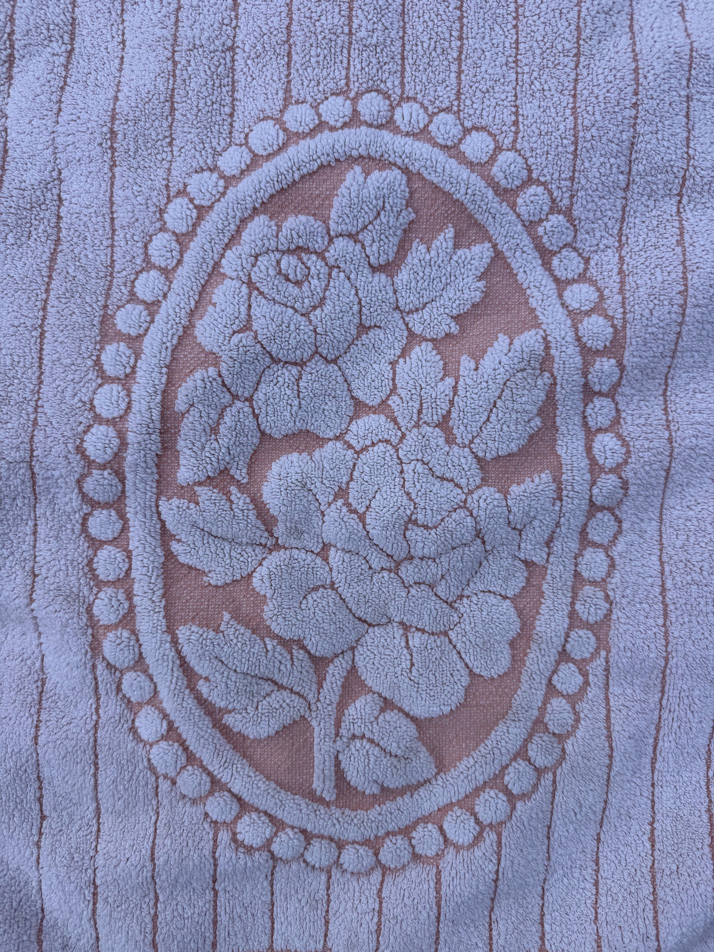 Serviette de bain fleurs roses & blanches Blasco & Galbis 96x45 cm