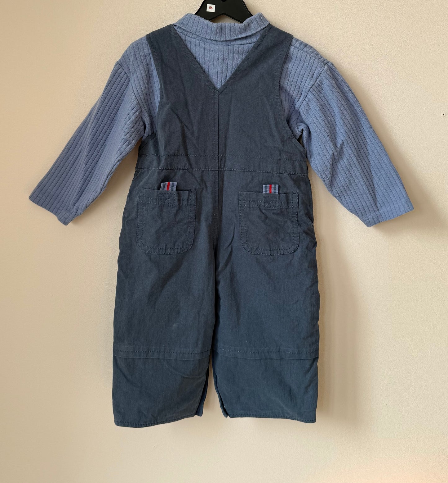 Ensemble salopette + pull Babar Production Z T.12 mois