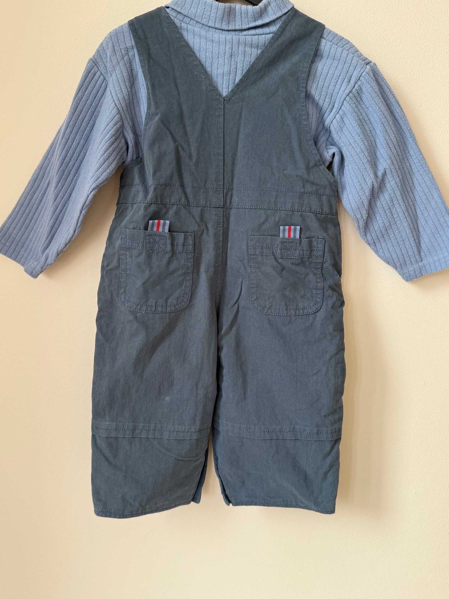 Ensemble salopette + pull Babar Production Z T.12 mois